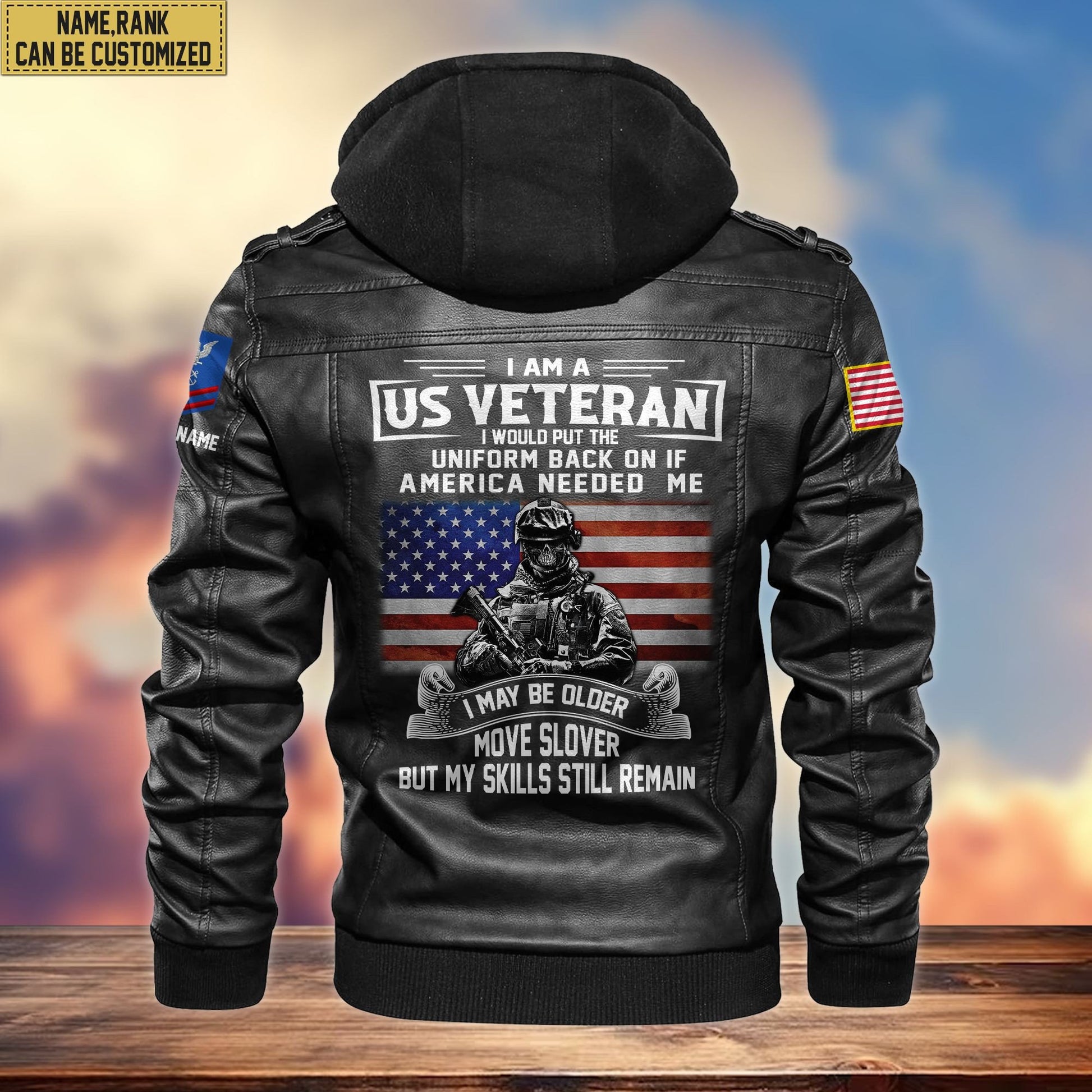 Premium Custom USCG Veteran Leather Jacket VPVC701505, Gifts For Coast Guard Veteran, Gifts On Father's Day, Armed Forces Day, Veterans Day.