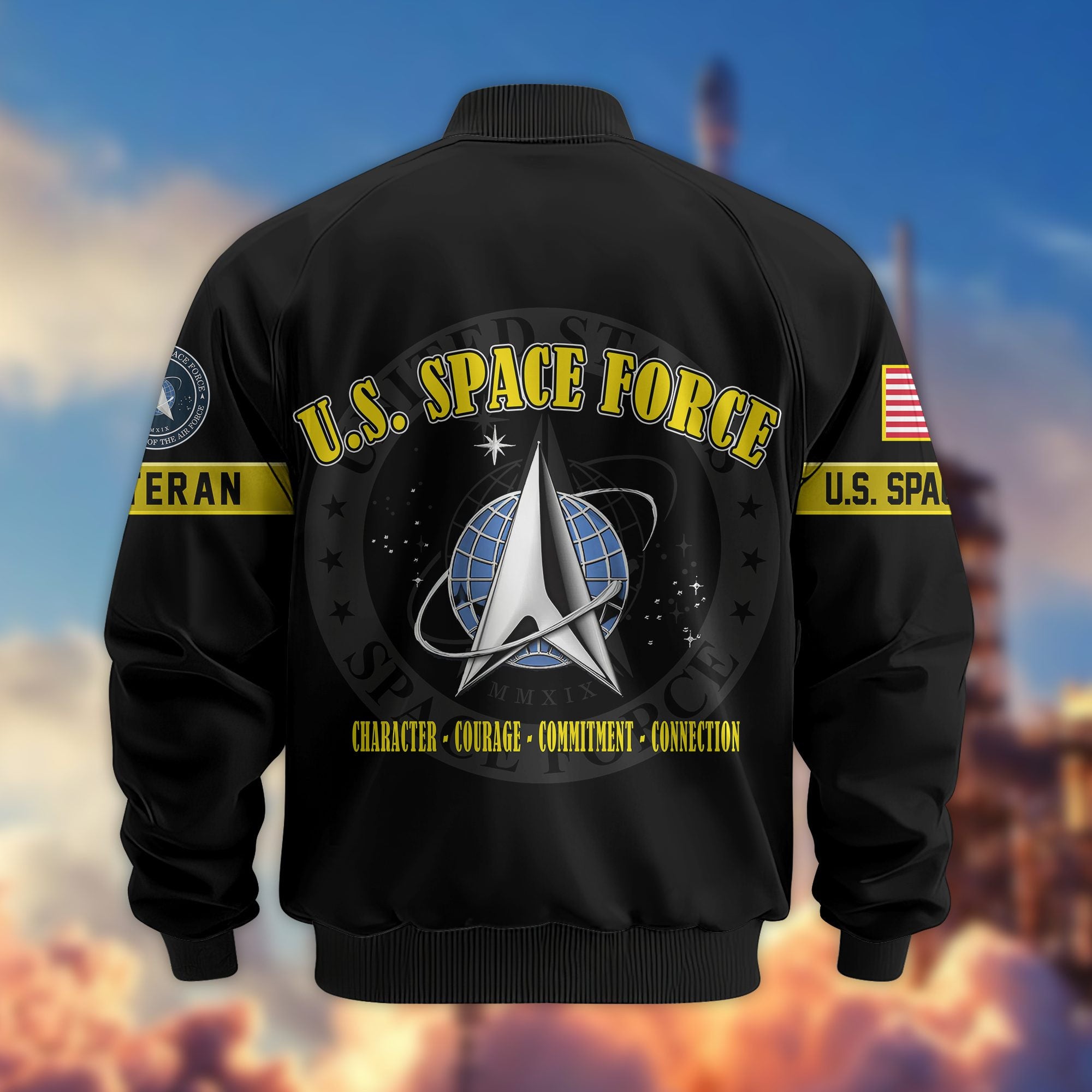 Premium US Veterans Bomber Jacket BPHN190814, Gifts For US Veterans, Gifts On Father's Day, Veterans Day.
