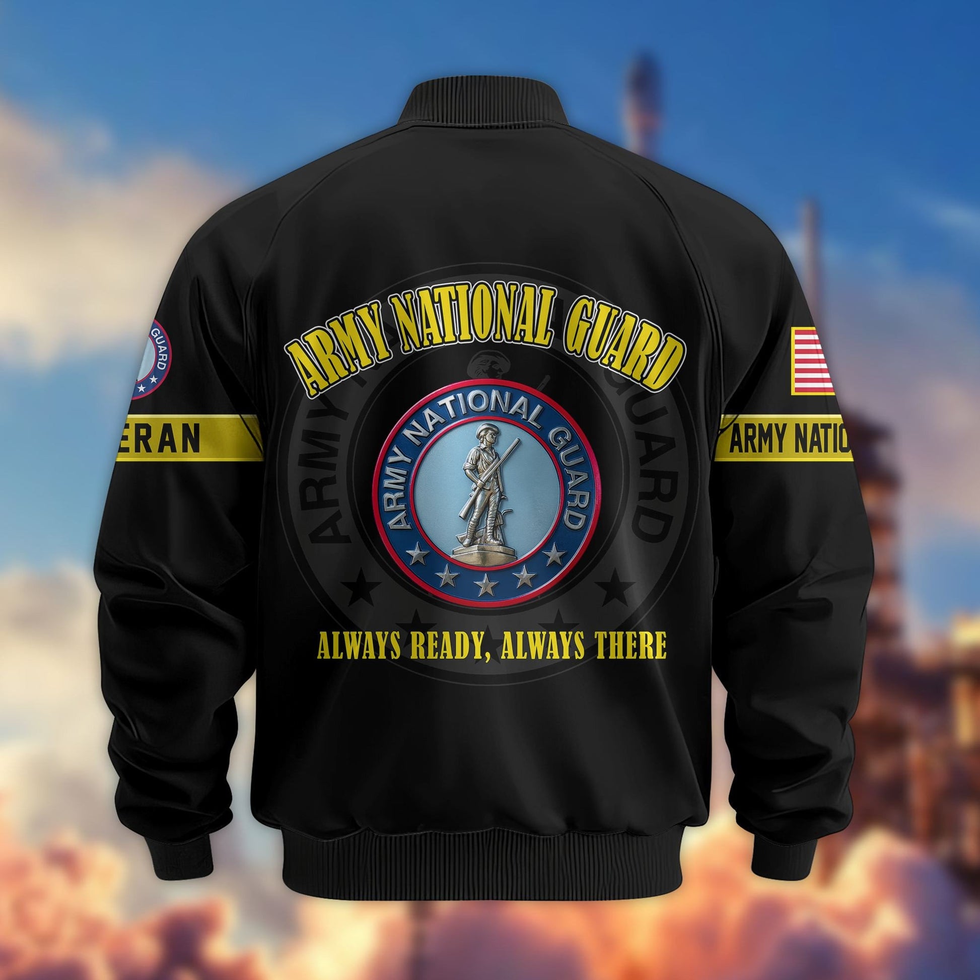 Premium US Veterans Bomber Jacket BPHN190814, Gifts For US Veterans, Gifts On Father's Day, Veterans Day.