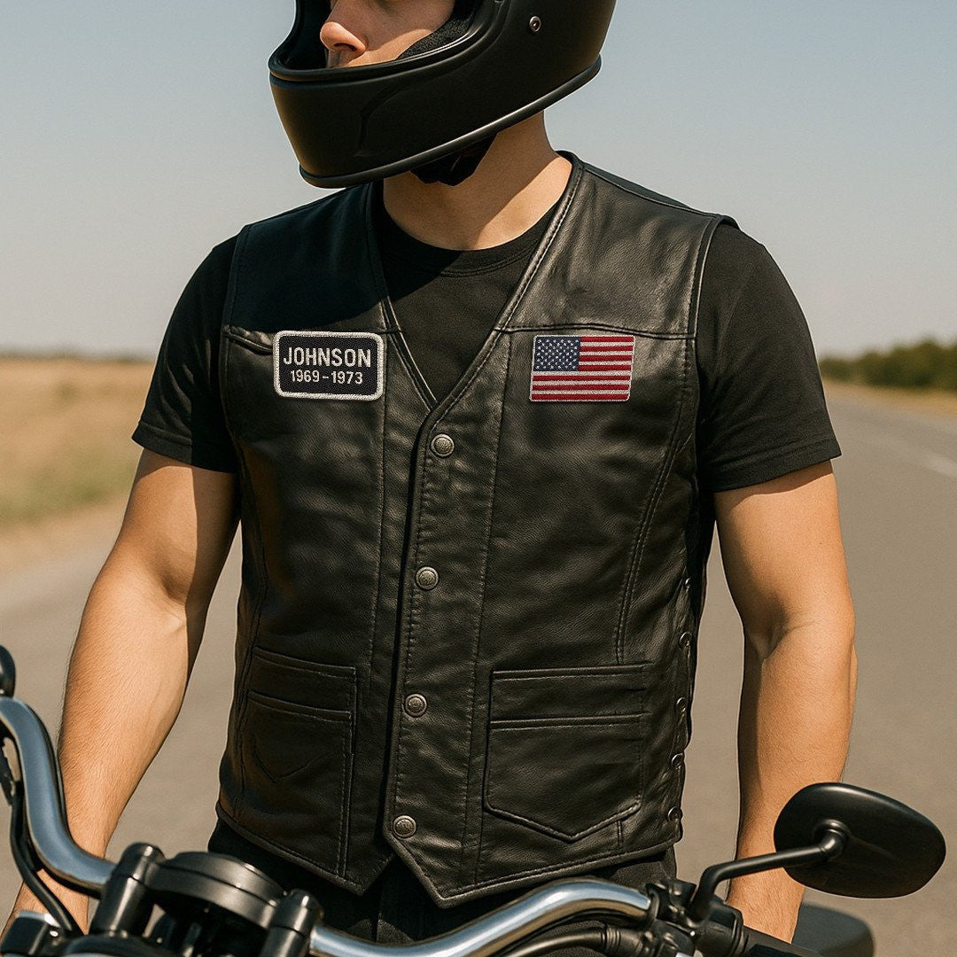 Premium USMC Veterans Custom Leather Motor Vest VPVC702108, Gifts For Marine Veteran, Gifts On Father's Day, Veterans Day.