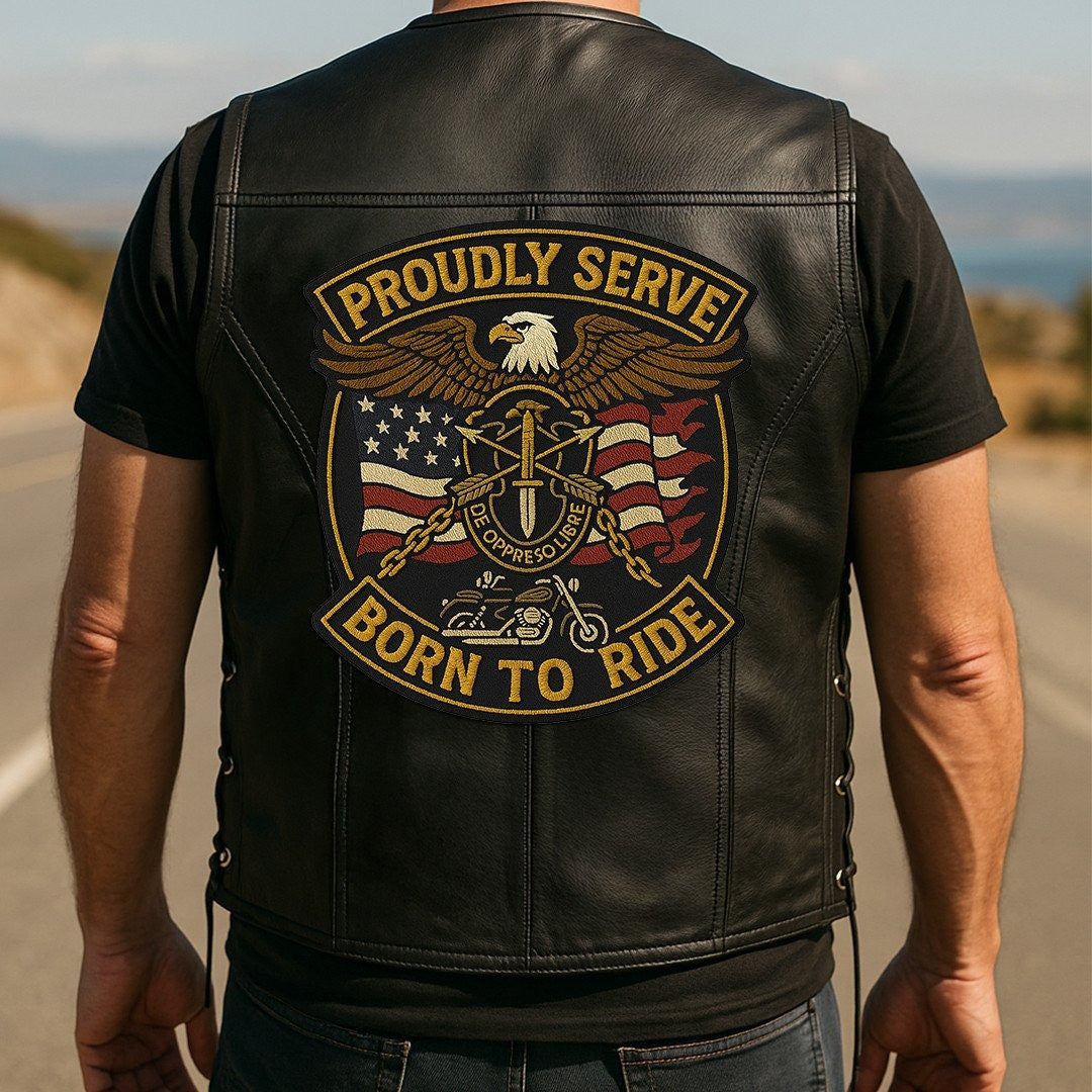 Premium US Veterans Custom Leather Motor Vest VPVC702123, Gifts For US Veteran, Gifts On Father's Day, Veterans Day.