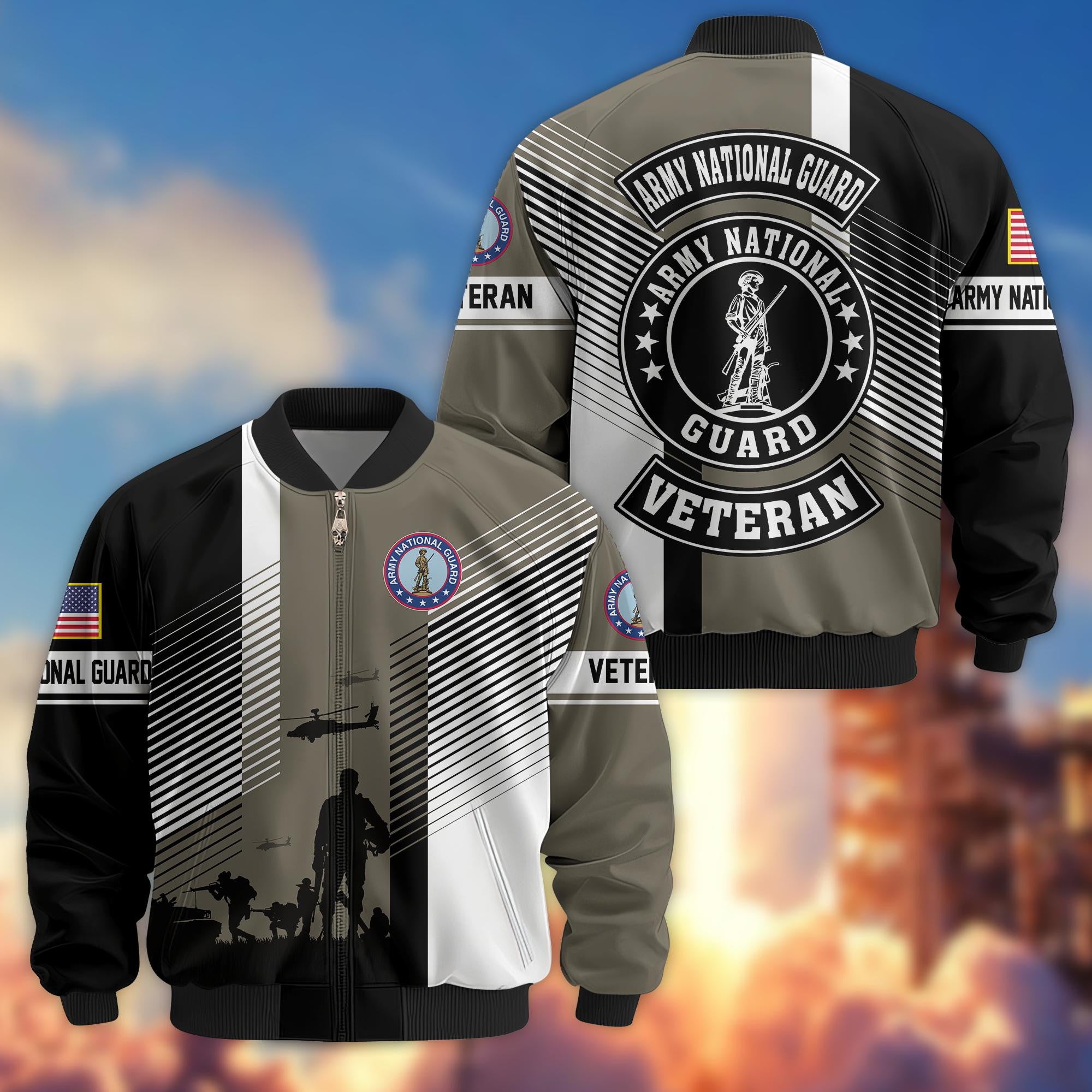 Premium US Veterans Bomber Jacket BPHN140811, Gifts For US Veterans, Gifts On Father's Day, Veterans Day.