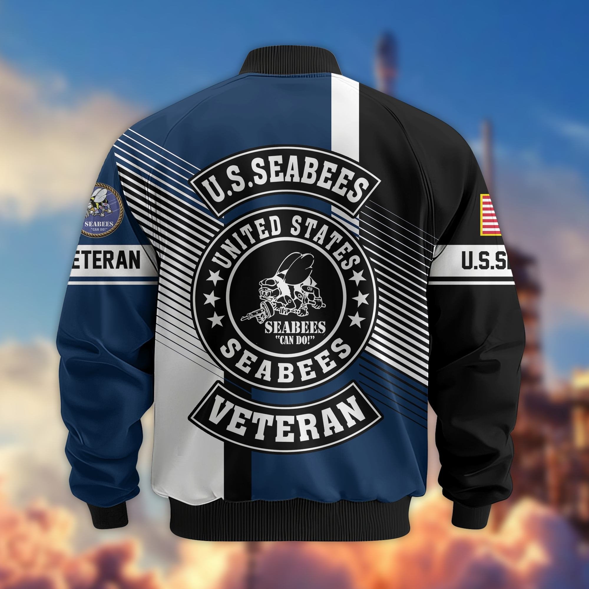 Premium US Veterans Bomber Jacket BPHN140811, Gifts For US Veterans, Gifts On Father's Day, Veterans Day.