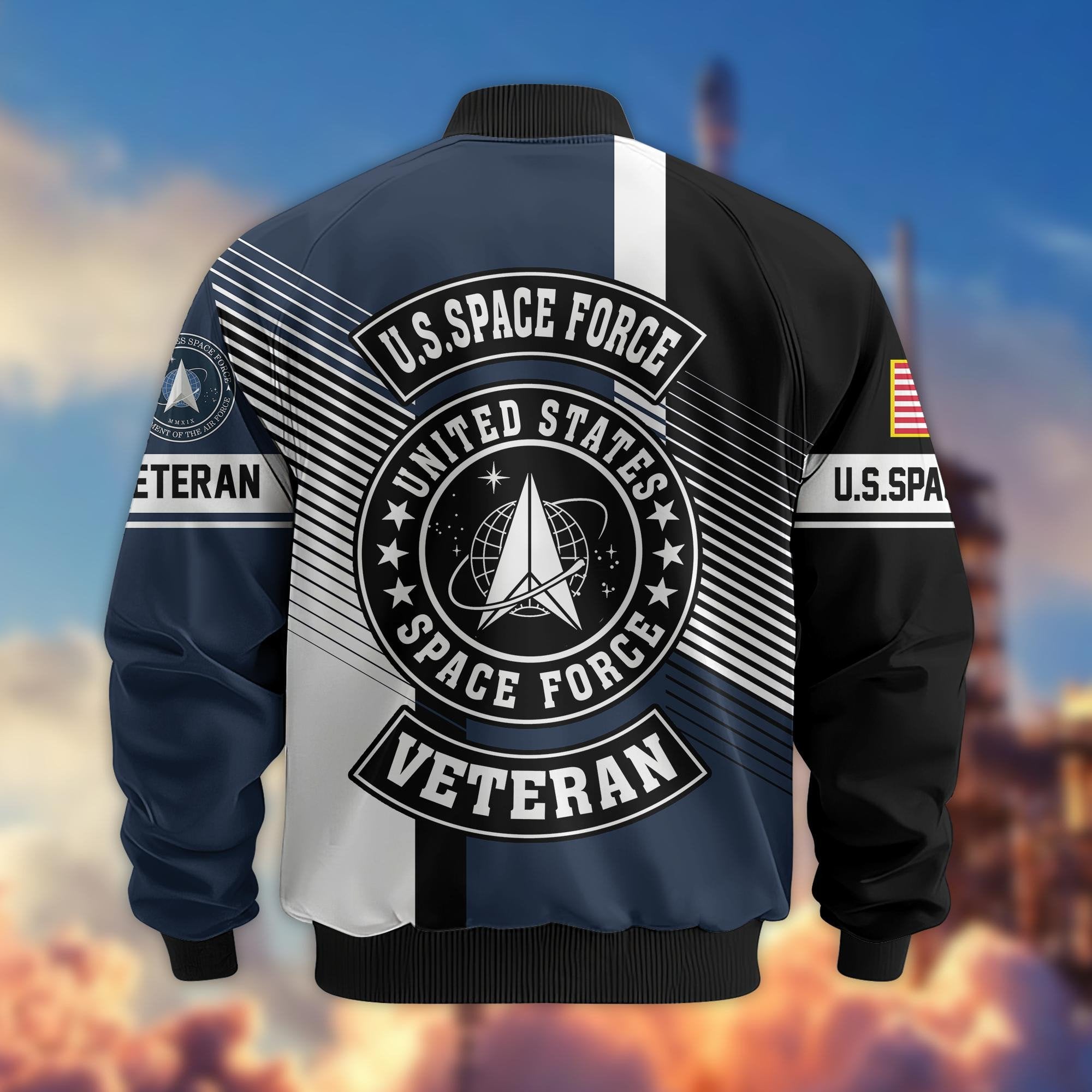 Premium US Veterans Bomber Jacket BPHN140811, Gifts For US Veterans, Gifts On Father's Day, Veterans Day.