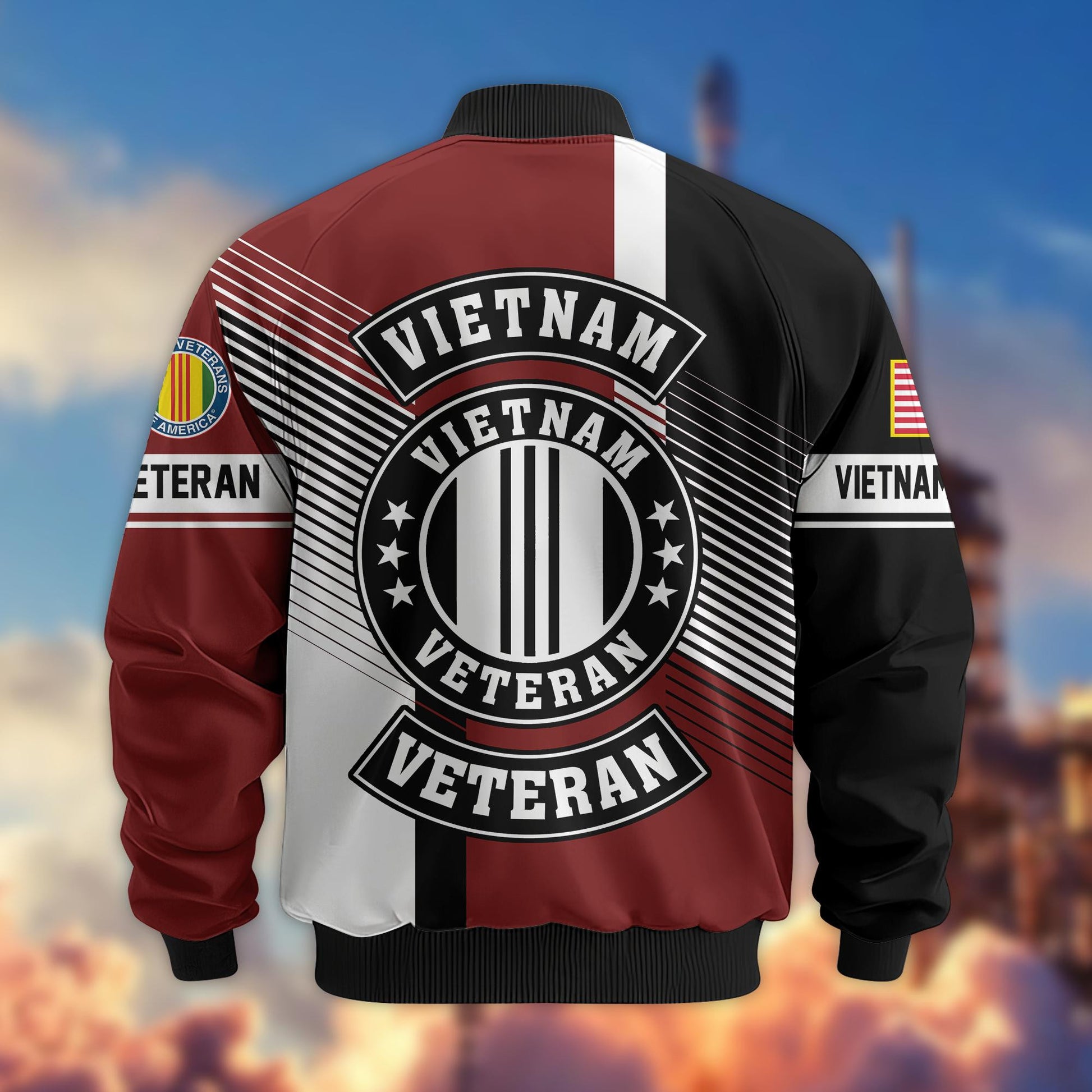 Premium US Veterans Bomber Jacket BPHN140811, Gifts For US Veterans, Gifts On Father's Day, Veterans Day.