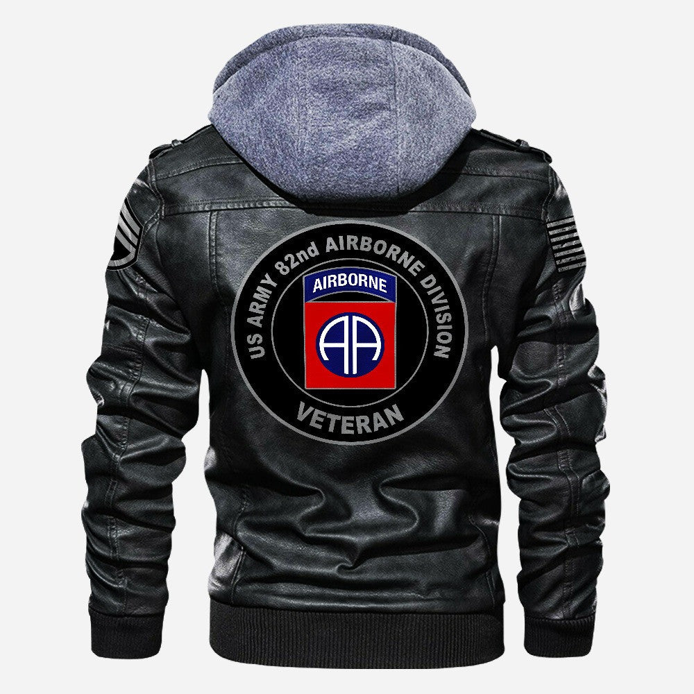 Premium Custom Unit US Army Leather Jacket VPVC702173, Gifts For Army Veteran, Gifts On Father's Day, Veterans Day.