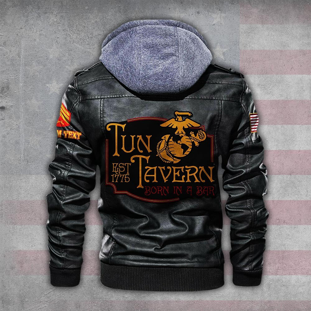 Premium Custom USMC Leather Jacket VPVC702183, Gifts For Marine Veteran, Gifts On Father's Day, Veterans Day.