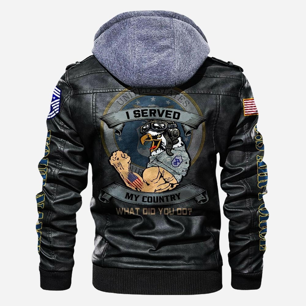 Premium Custom USAF Leather Jacket VPVC702197, Gifts For Air Force Veteran, Gifts On Father's Day, Veterans Day.
