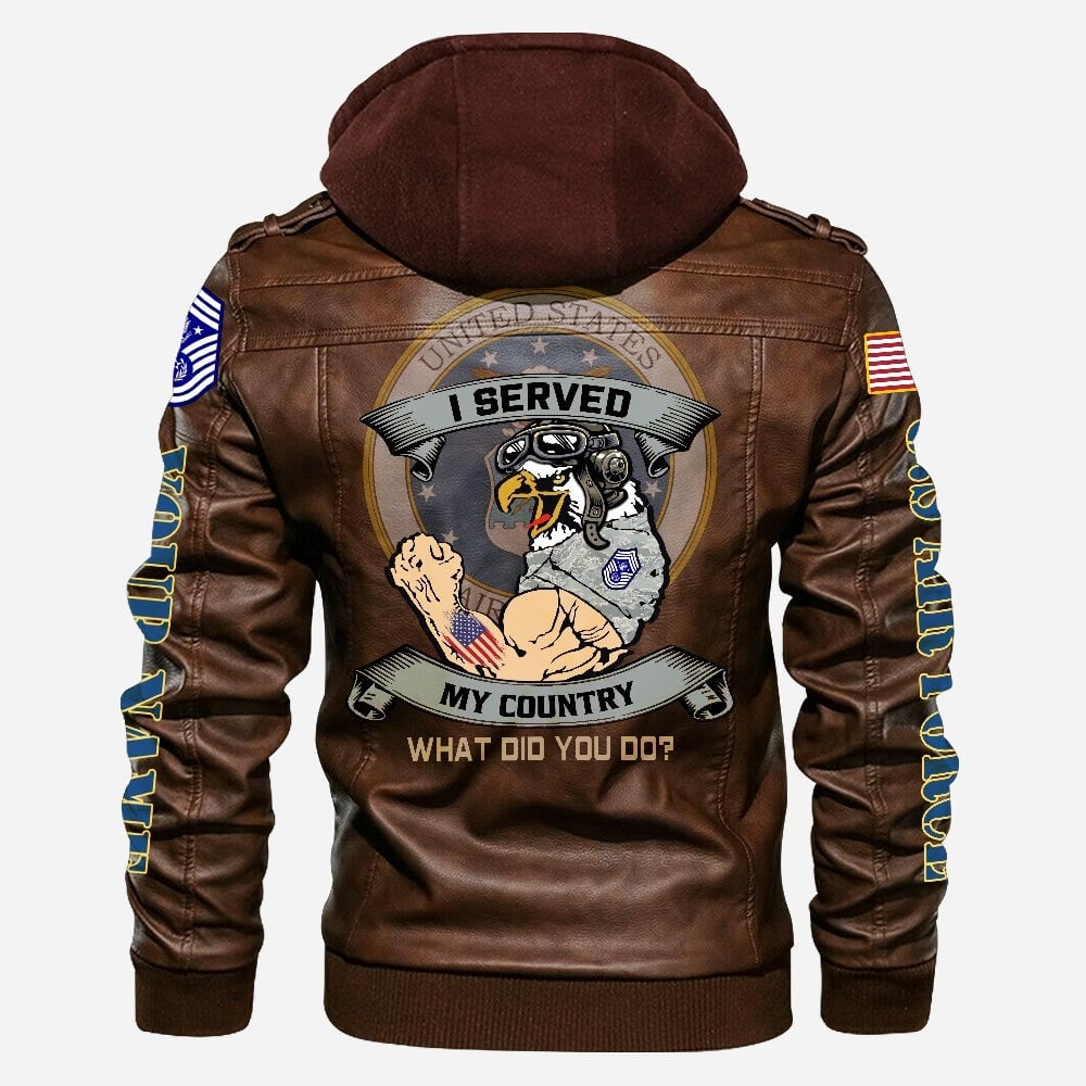 Premium Custom USAF Leather Jacket VPVC702198, Gifts For Air Force Veteran, Gifts On Father's Day, Veterans Day.
