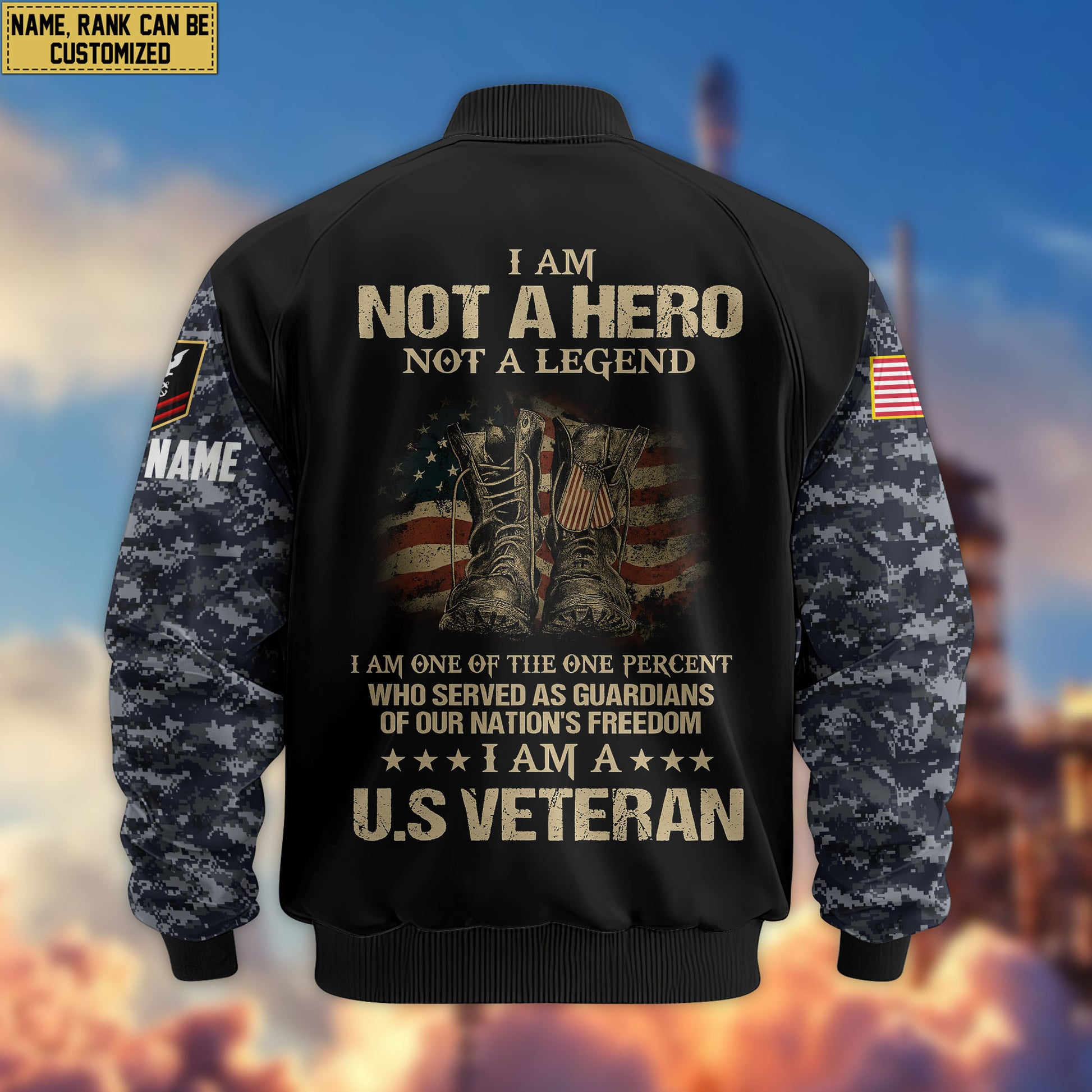 Premium Custom US Navy Veteran Bomber Jacket VPVC804202, Gifts For US Navy Veteran, Gifts On Father's Day, Veterans Day.