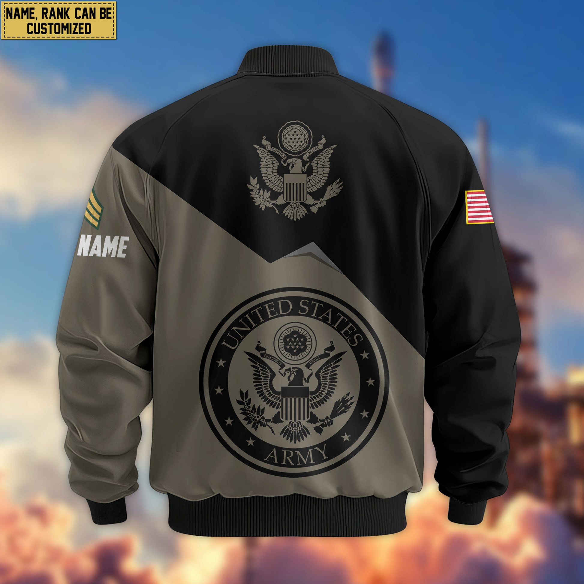 Premium Custom US Army Veteran Bomber Jacket VPVC804310, Gifts For US Army Veteran, Gifts On Father's Day, Veterans Day.