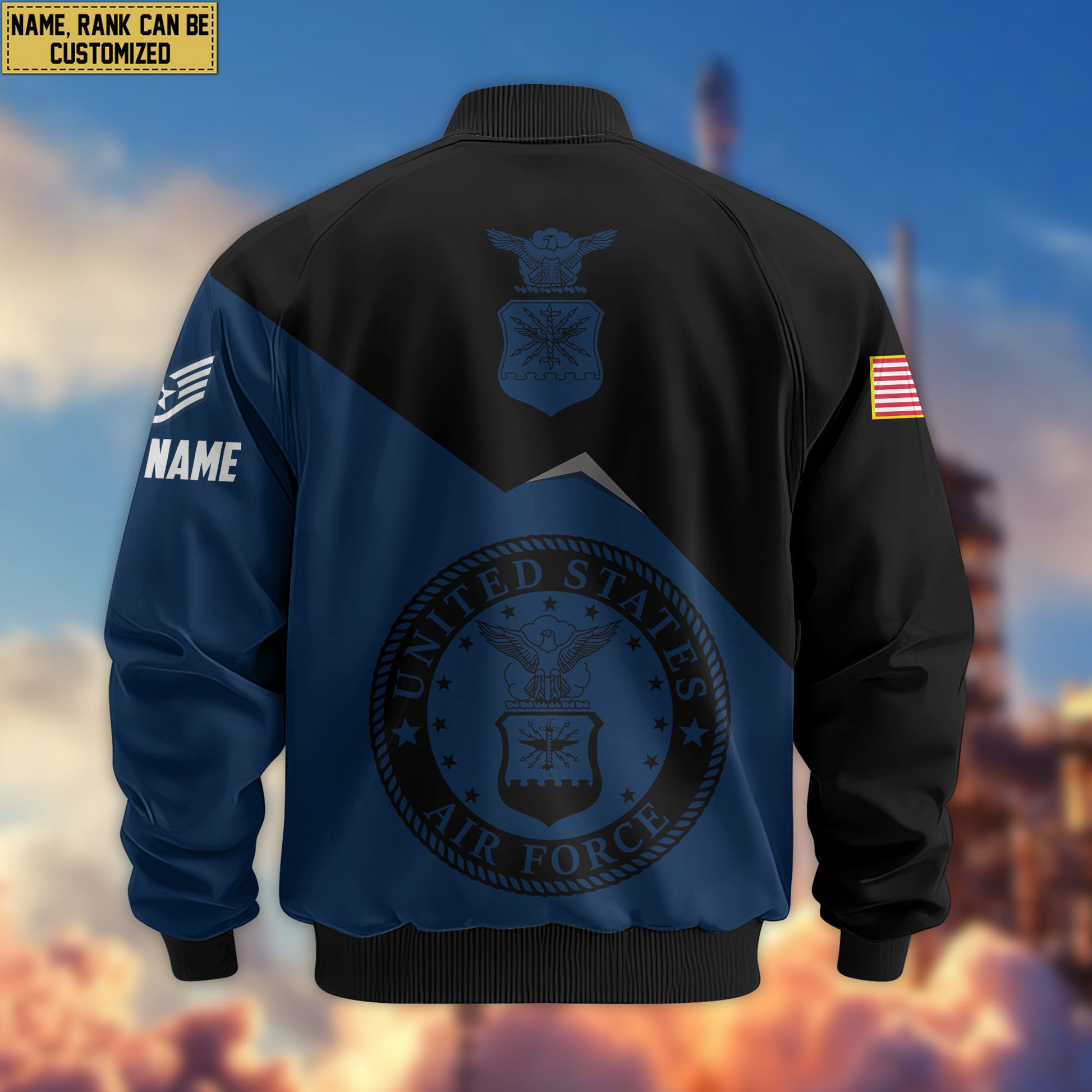 Premium Custom USAF Veteran Bomber Jacket VPVC804312, Gifts For US Air Force Veteran, Gifts On Father's Day, Veterans Day.