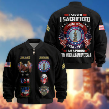 Premium Custom US Army National Guard Veteran Bomber Jacket VPVC804408, Gifts For Army National Guard Veteran, Gifts On Father's Day, Veterans Day.