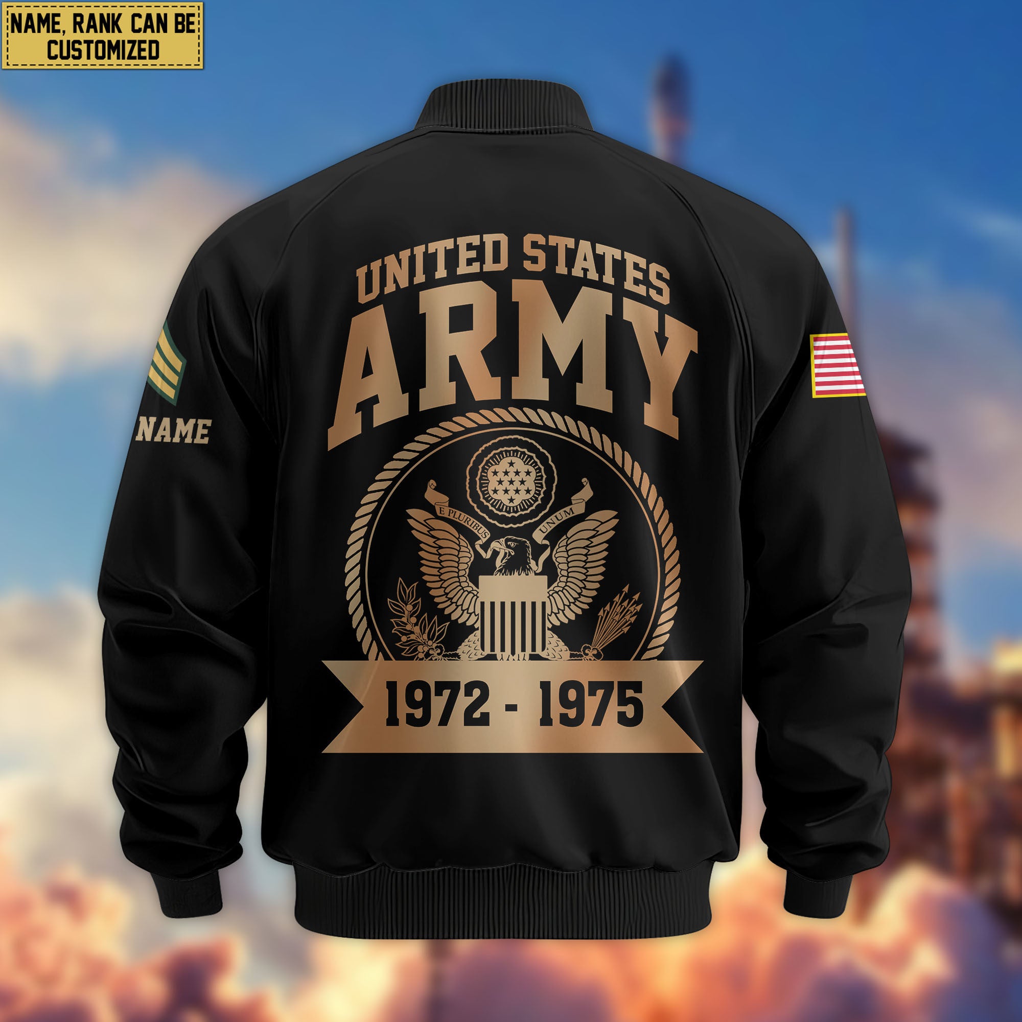 Premium Custom US Army Veteran Bomber Jacket VPVC804801, Gifts For US Army Veteran, Gifts On Father's Day, Veterans Day.