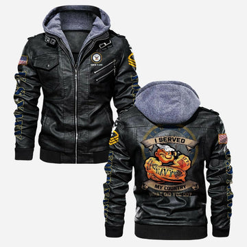 Premium Custom US Navy Leather Jacket VPVC702237, Gifts For Navy Veteran, Gifts On Father's Day, Veterans Day.