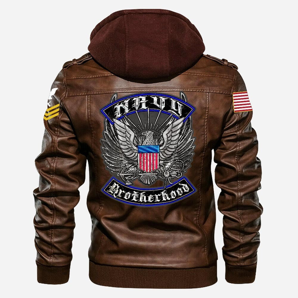 Premium Custom US Navy Leather Jacket VPVC702244, Gifts For Navy Veteran, Gifts On Father's Day, Veterans Day.