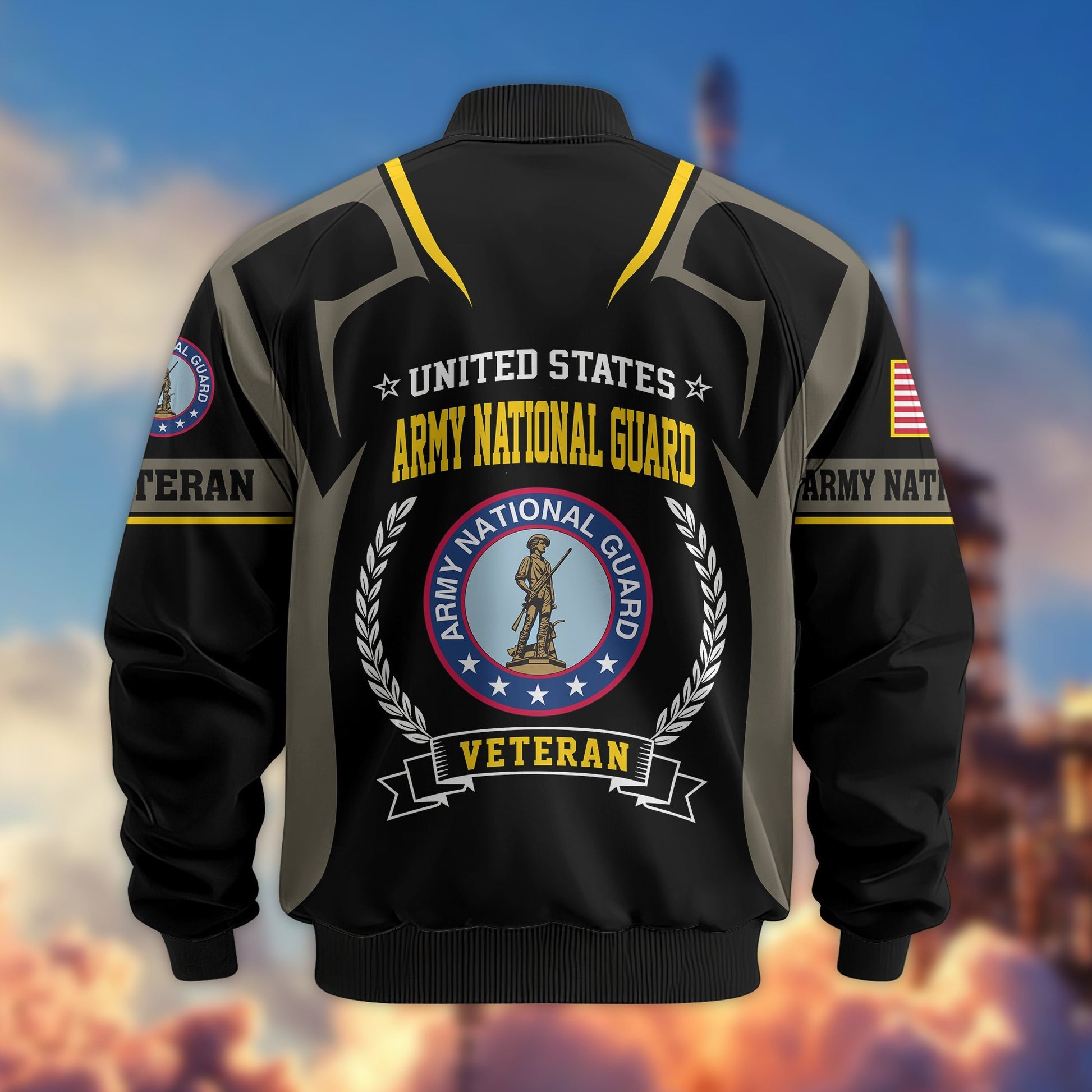 Premium US Veterans Bomber Jacket BPHN030913, Gifts For US Veterans, Gifts On Father's Day, Veterans Day.