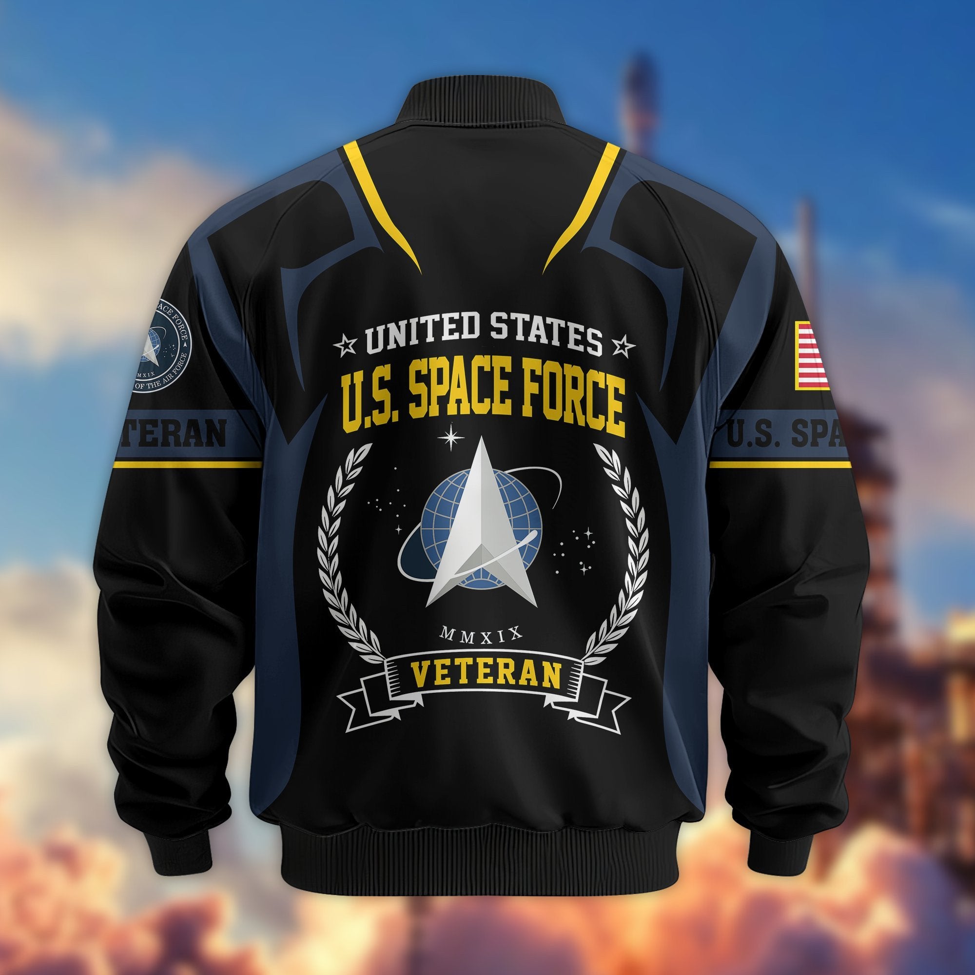 Premium US Veterans Bomber Jacket BPHN030913, Gifts For US Veterans, Gifts On Father's Day, Veterans Day.