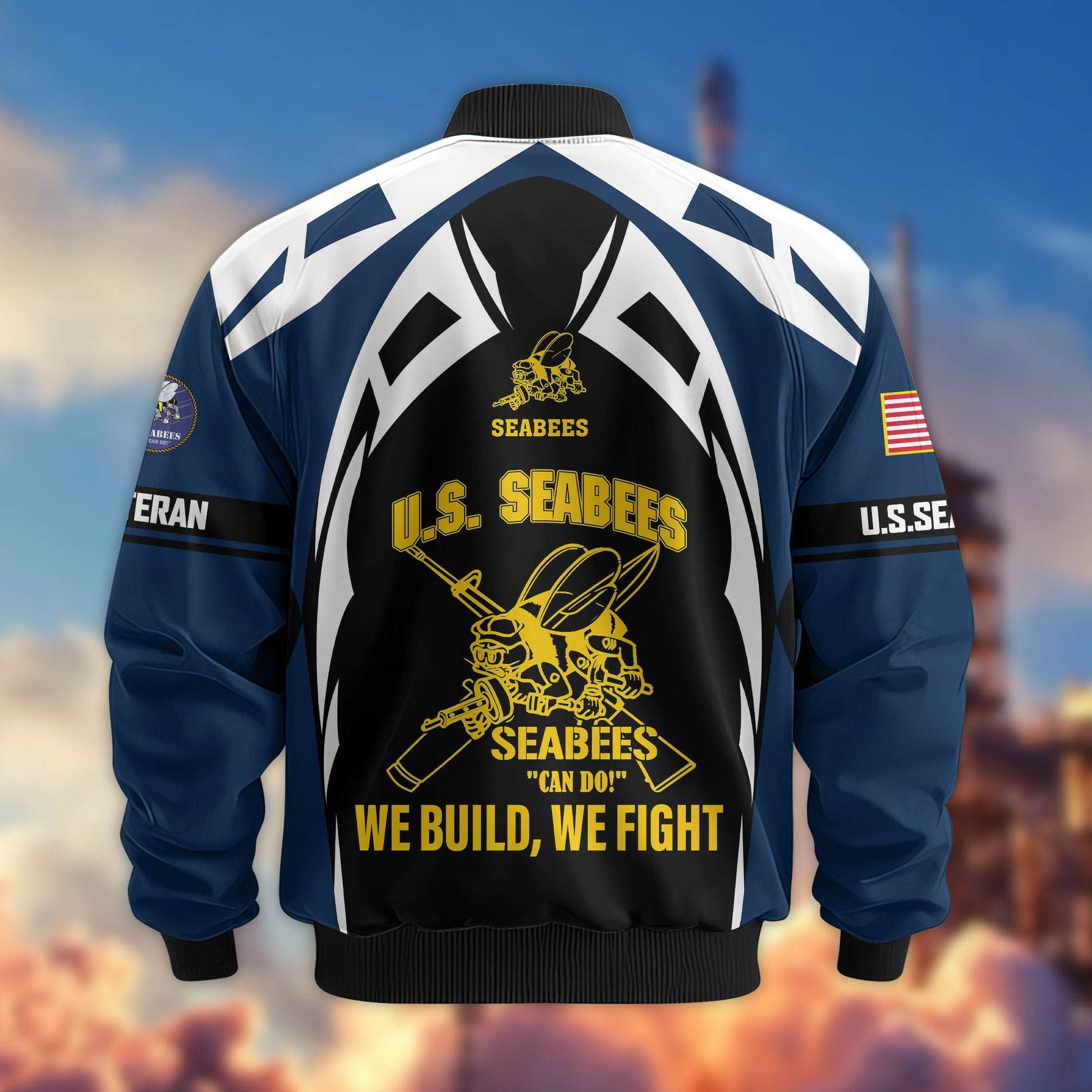 Premium US Veterans Bomber Jacket ATTN130821, Gifts For US Veterans, Gifts On Father's Day, Veterans Day.