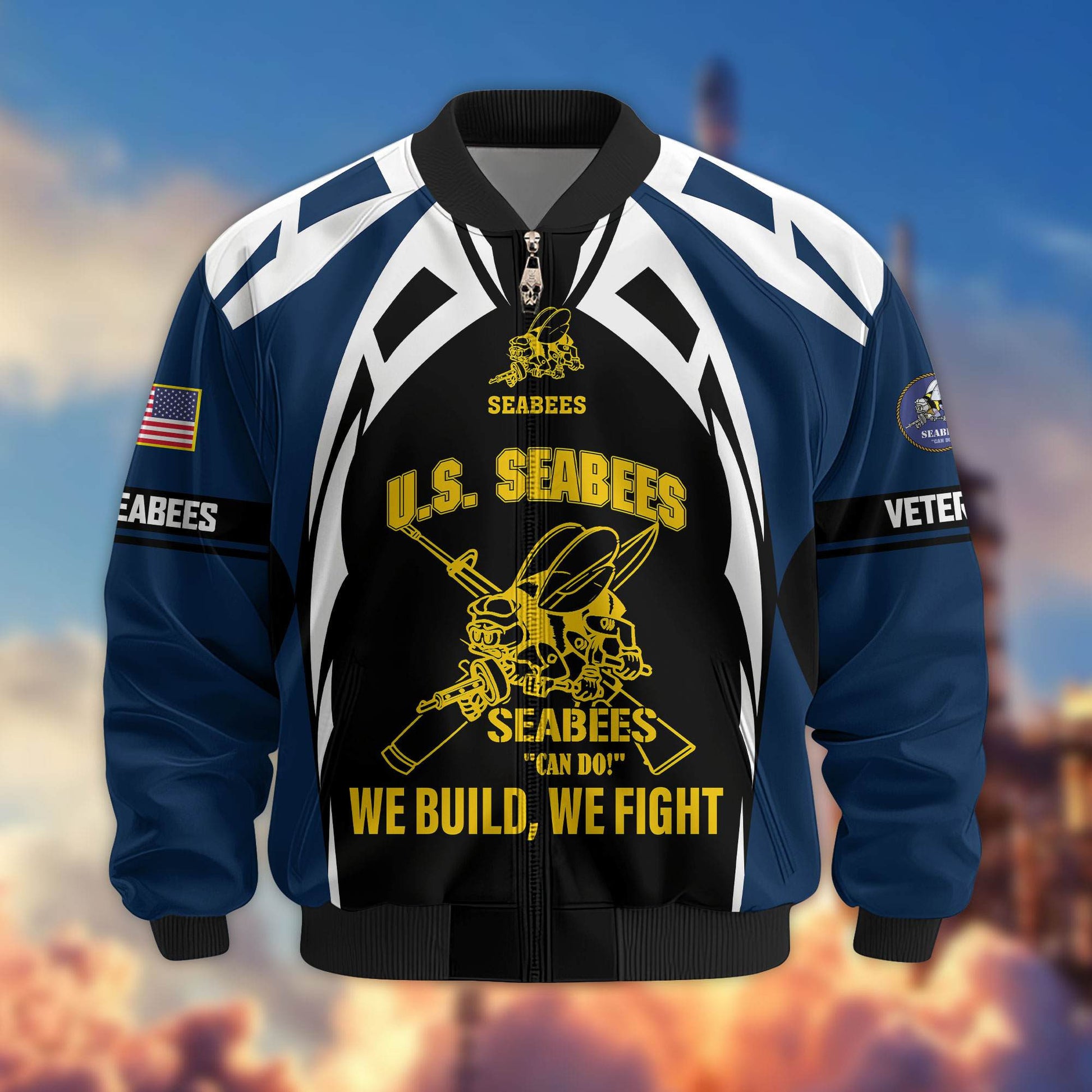 Premium US Veterans Bomber Jacket ATTN130821, Gifts For US Veterans, Gifts On Father's Day, Veterans Day.