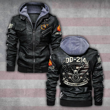 Premium Custom USMC Leather Jacket VPVC702261, Gifts For Marine Veteran, Gifts On Father's Day, Veterans Day.