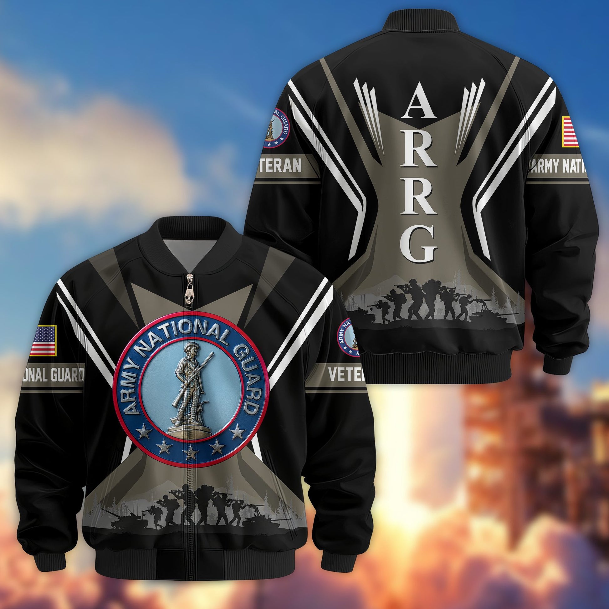 Premium US Veterans Bomber Jacket BPHN130811, Gifts For US Veterans, Gifts On Father's Day, Veterans Day.
