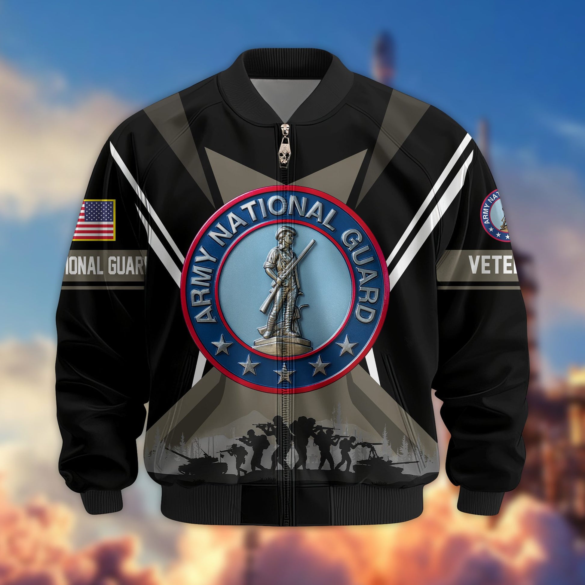 Premium US Veterans Bomber Jacket BPHN130811, Gifts For US Veterans, Gifts On Father's Day, Veterans Day.