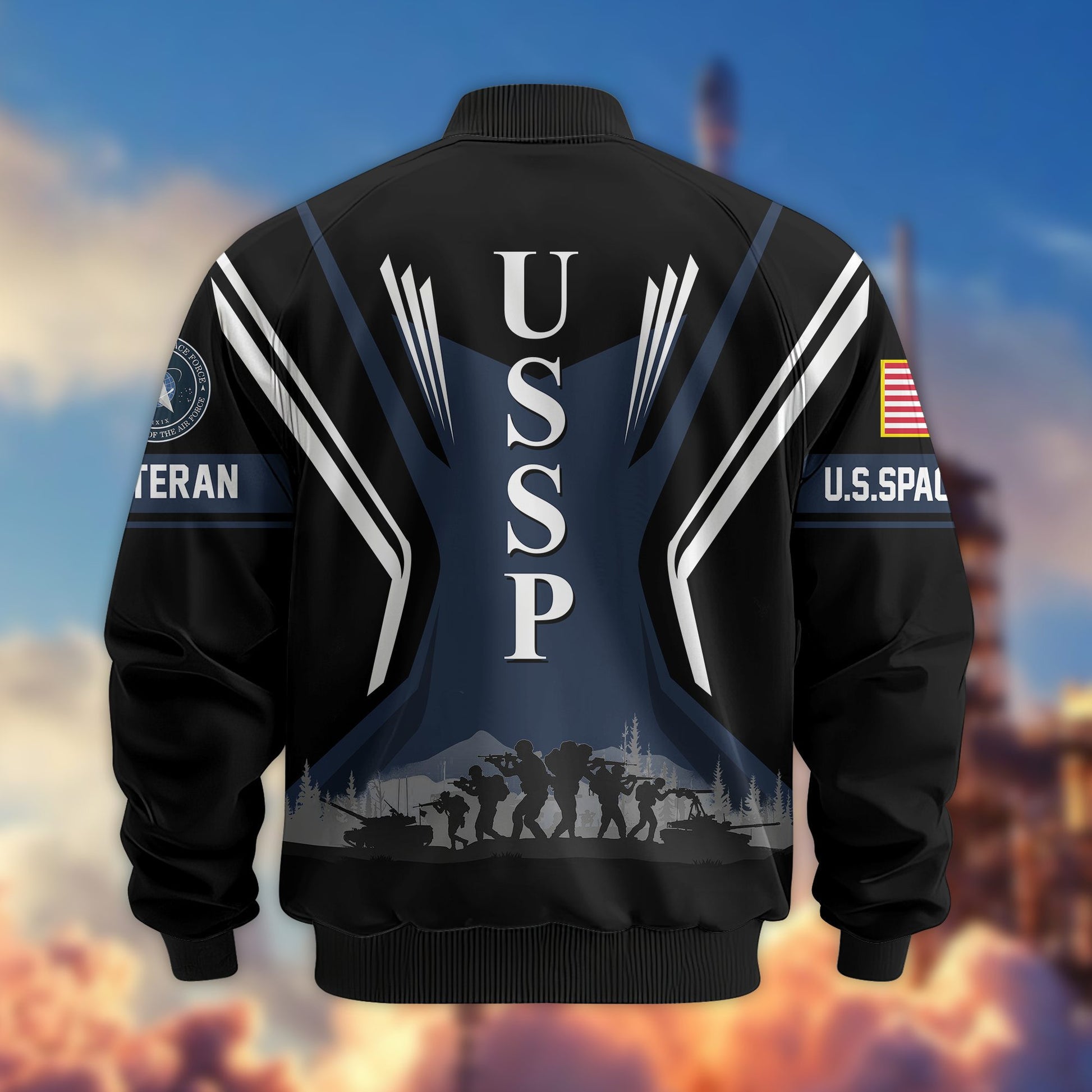 Premium US Veterans Bomber Jacket BPHN130811, Gifts For US Veterans, Gifts On Father's Day, Veterans Day.