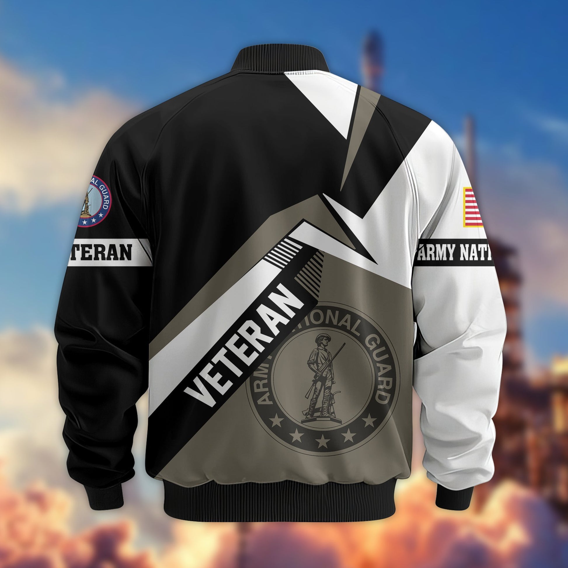 Premium US Veterans Bomber Jacket BPHN030912, Gifts For US Veterans, Gifts On Father's Day, Veterans Day.