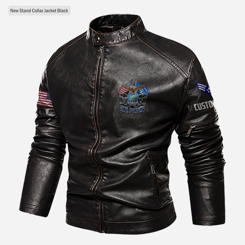 Premium Personalized USAF Veteran Leather Jacket VPVC702281, Gifts For Air Force Veteran, Gifts On Father's Day, Veterans Day.