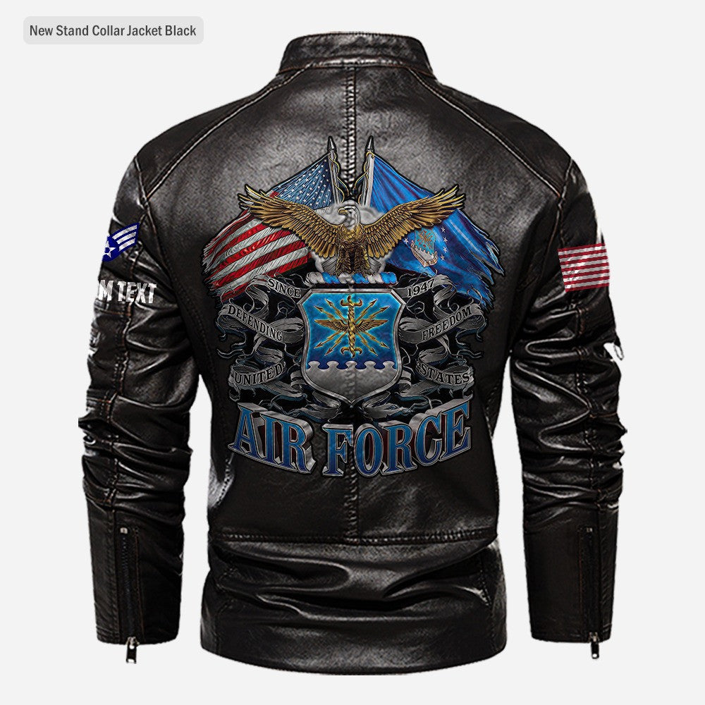 Premium Personalized USAF Veteran Leather Jacket VPVC702281, Gifts For Air Force Veteran, Gifts On Father's Day, Veterans Day.