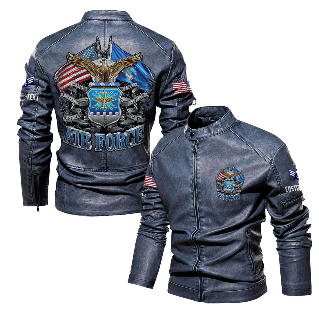 Premium Personalized USAF Veteran Leather Jacket VPVC702283, Gifts For Air Force Veteran, Gifts On Father's Day, Veterans Day.