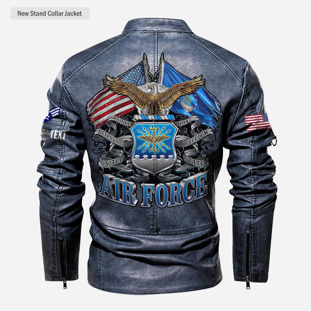 Premium Personalized USAF Veteran Leather Jacket VPVC702283, Gifts For Air Force Veteran, Gifts On Father's Day, Veterans Day.