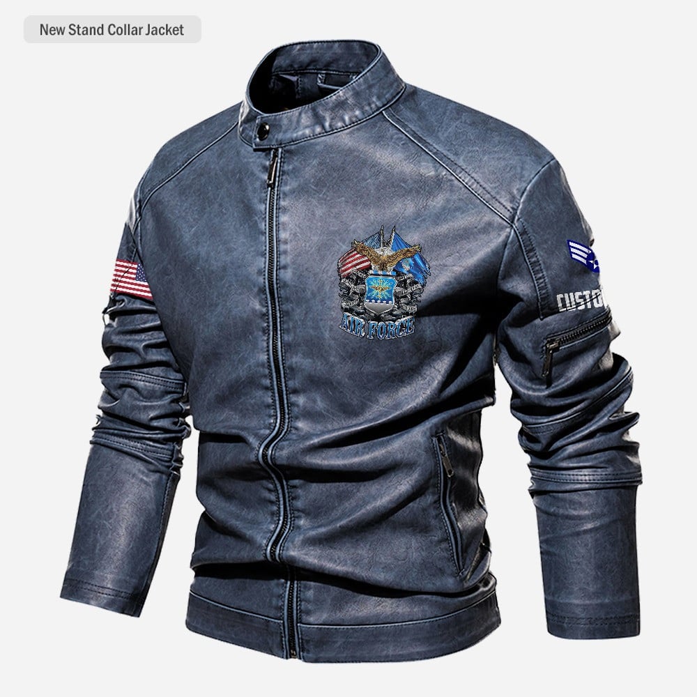 Premium Personalized USAF Veteran Leather Jacket VPVC702283, Gifts For Air Force Veteran, Gifts On Father's Day, Veterans Day.