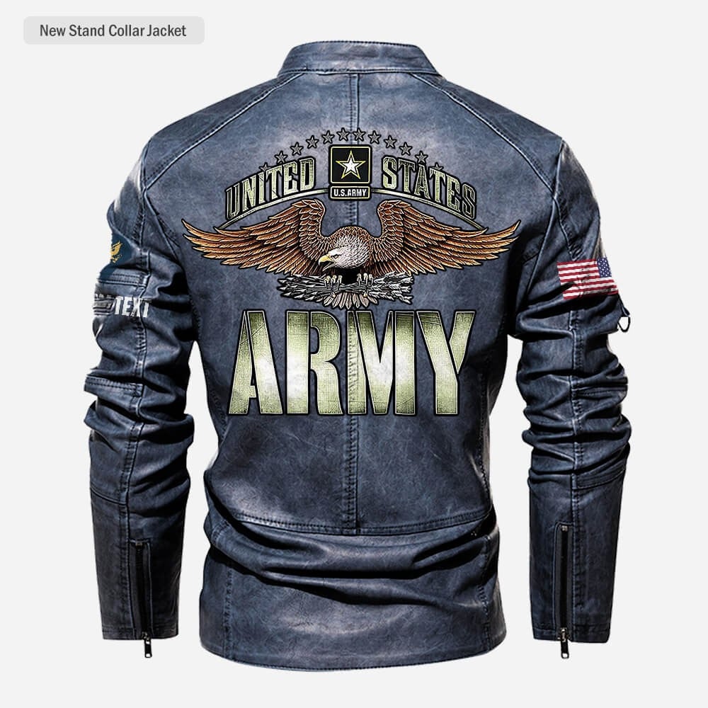 Premium Personalized US Army Veteran Leather Jacket VPVC702286, Gifts For Army Veteran, Gifts On Father's Day, Veterans Day.