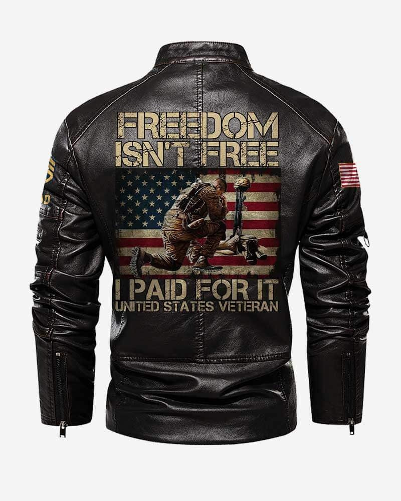 Premium Personalized US Army Veteran Leather Jacket VPVC702290, Gifts For Army Veteran, Gifts On Father's Day, Veterans Day.