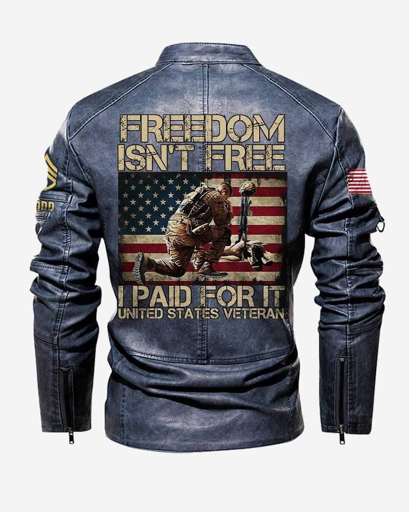 Premium Personalized US Army Veteran Leather Jacket VPVC702292, Gifts For Army Veteran, Gifts On Father's Day, Veterans Day.