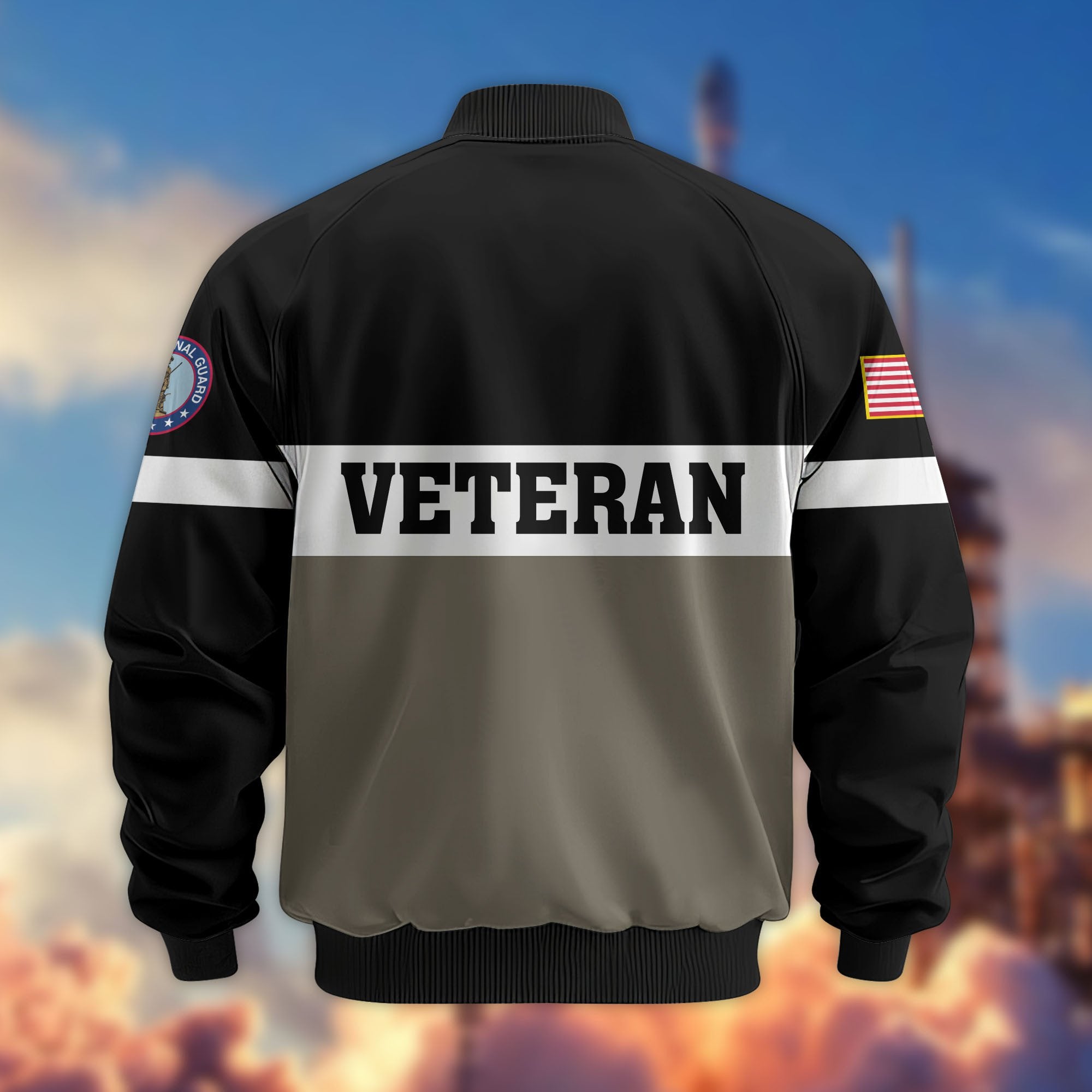 Premium US Veterans Bomber Jacket CPVC180901, Gifts For US Veterans, Gifts On Father's Day, Veterans Day.