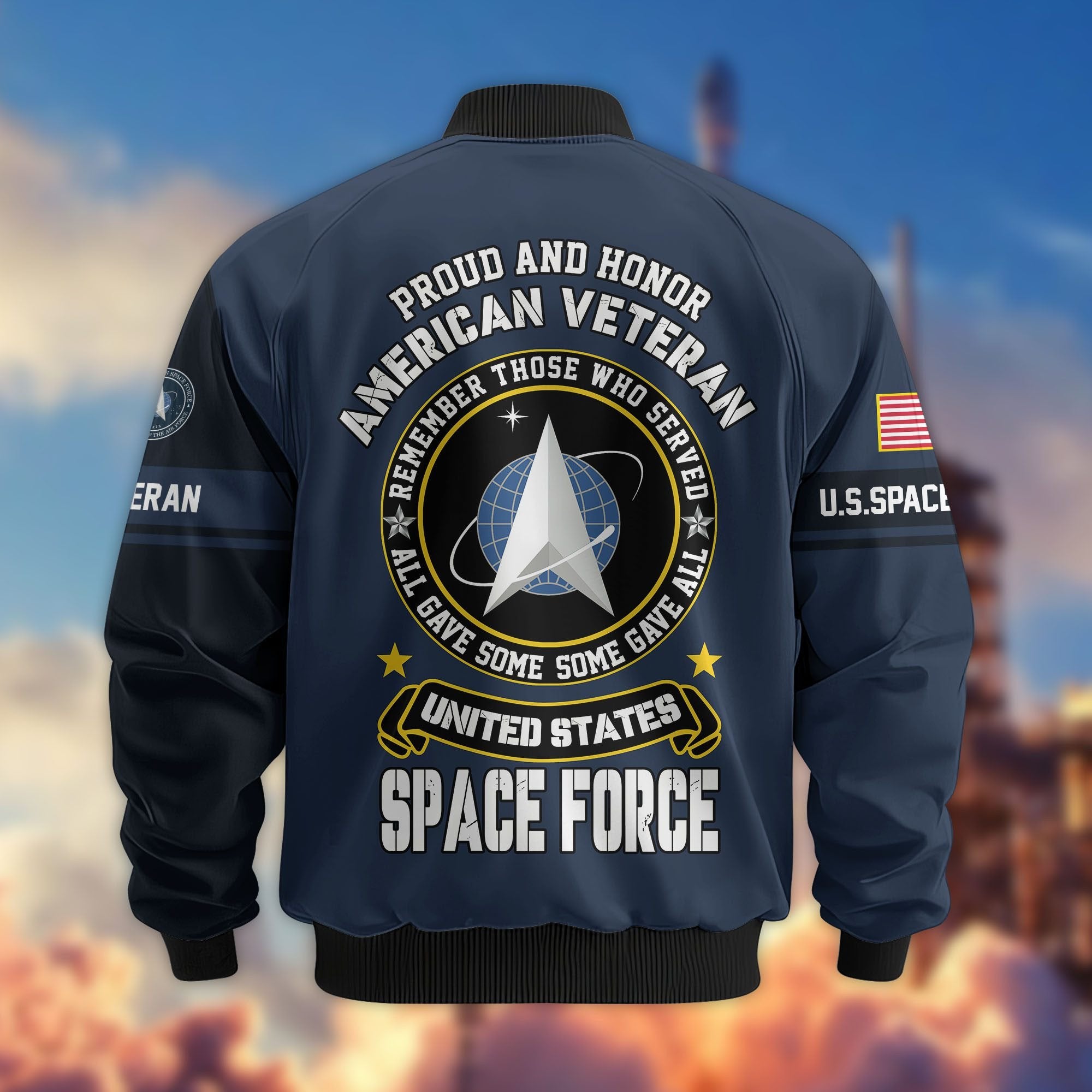 Premium Personalized US Veterans Bomber Jacket BPHN020911, Gifts For US Veterans, Gifts On Father's Day, Veterans Day.