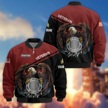 Premium Custom Vietnam Veteran Bomber Jacket VPVC804906, Gifts For Vietnam Veteran, Gifts On Father's Day, Veterans Day.