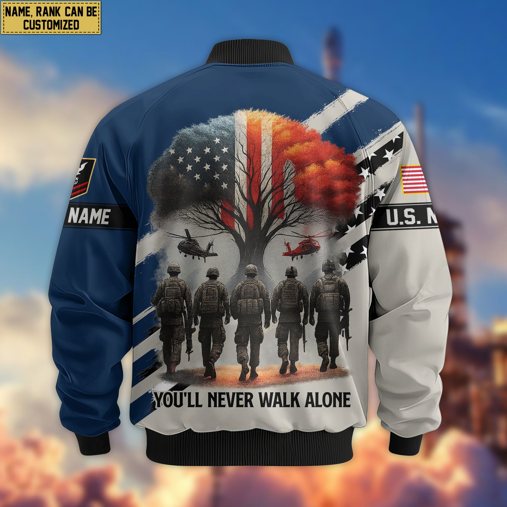 Premium Custom US Navy Veteran Bomber Jacket VPVC805202, Gifts For US Navy Veteran, Gifts On Father's Day, Veterans Day.