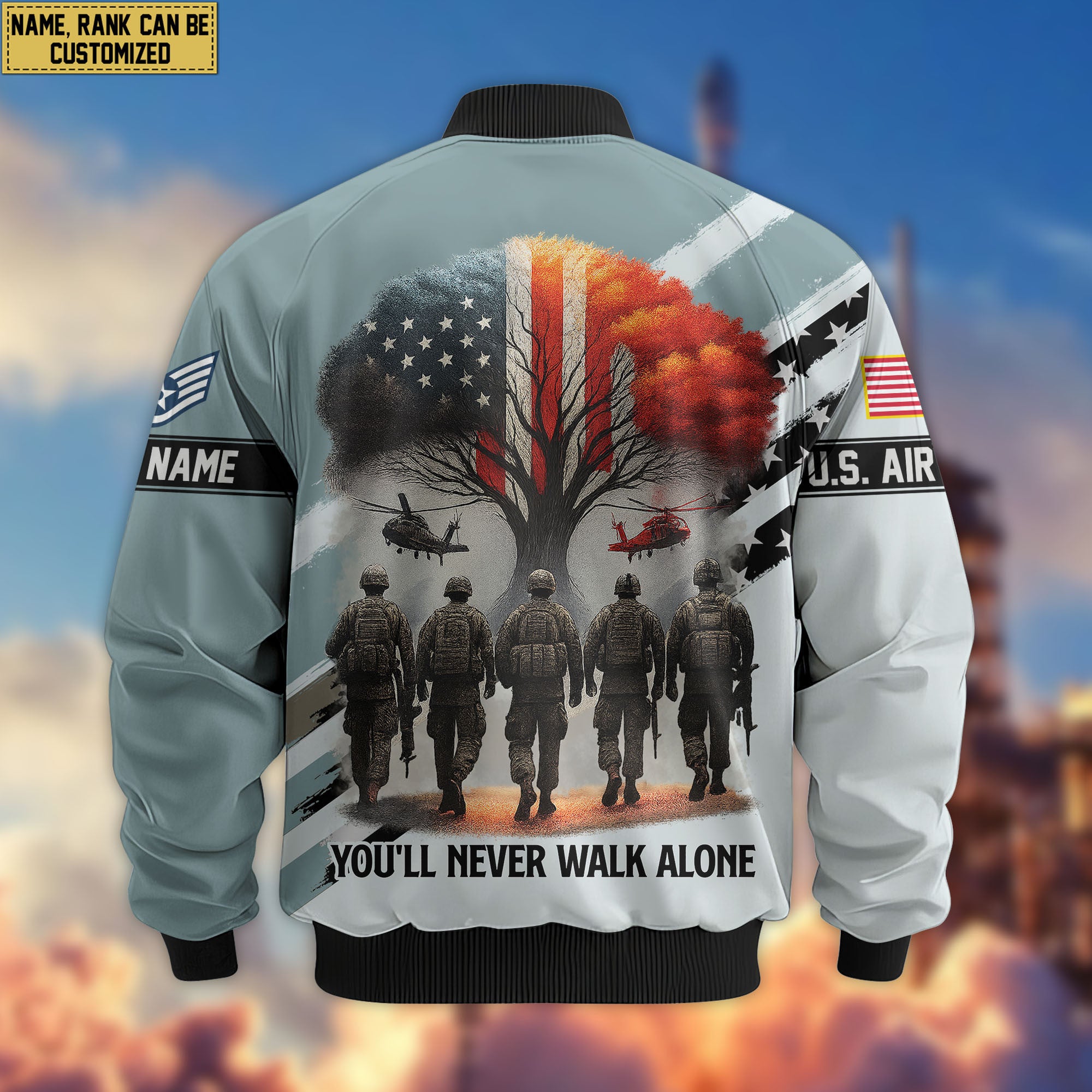 Premium Custom USAF Veteran Bomber Jacket VPVC805204, Gifts For US Air Force Veteran, Gifts On Father's Day, Veterans Day.
