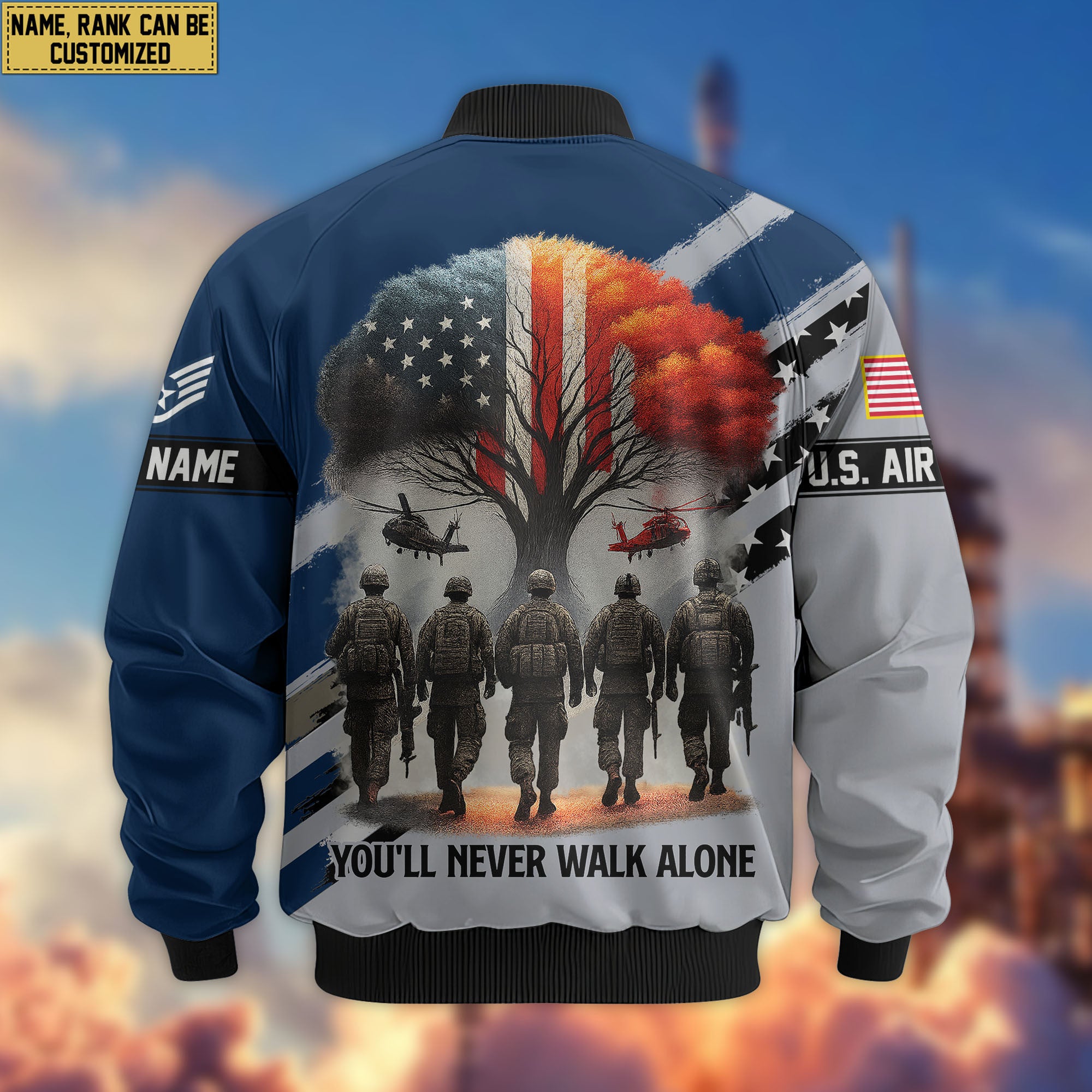 Premium Custom USAF Veteran Bomber Jacket VPVC805212, Gifts For US Air Force Veteran, Gifts On Father's Day, Veterans Day.