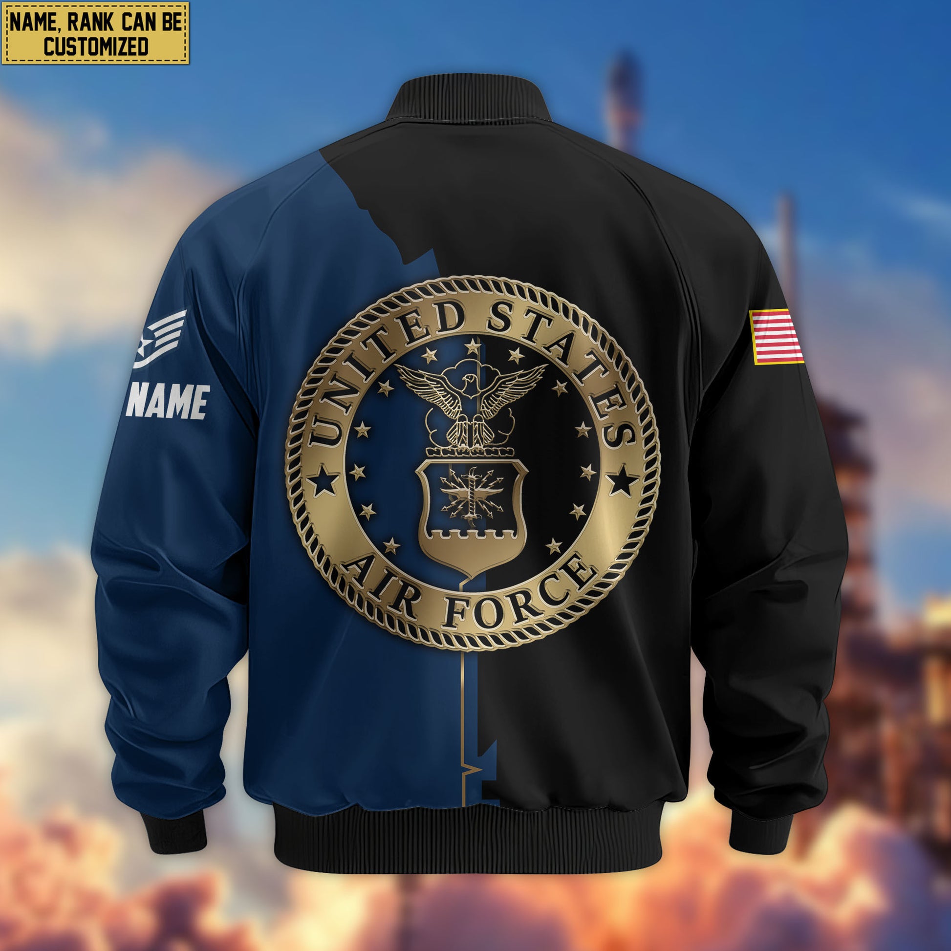 Premium Custom USAF Veteran Bomber Jacket VPVC805812, Gifts For US Air Force Veteran, Gifts On Father's Day, Veterans Day.