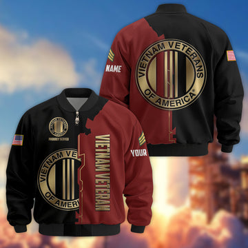 Premium Custom Vietnam Veteran Bomber Jacket VPVC805806, Gifts For Vietnam Veteran, Gifts On Father's Day, Veterans Day.