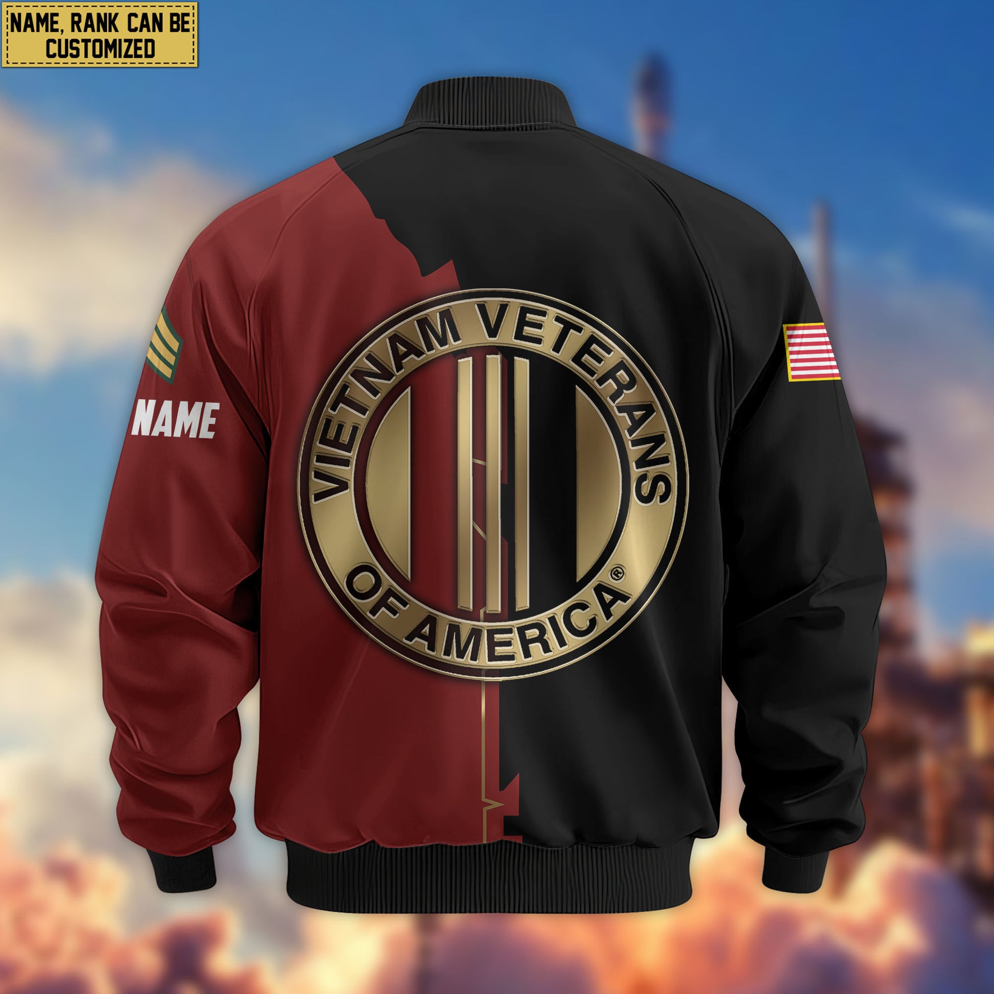 Premium Custom Vietnam Veteran Bomber Jacket VPVC805806, Gifts For Vietnam Veteran, Gifts On Father's Day, Veterans Day.