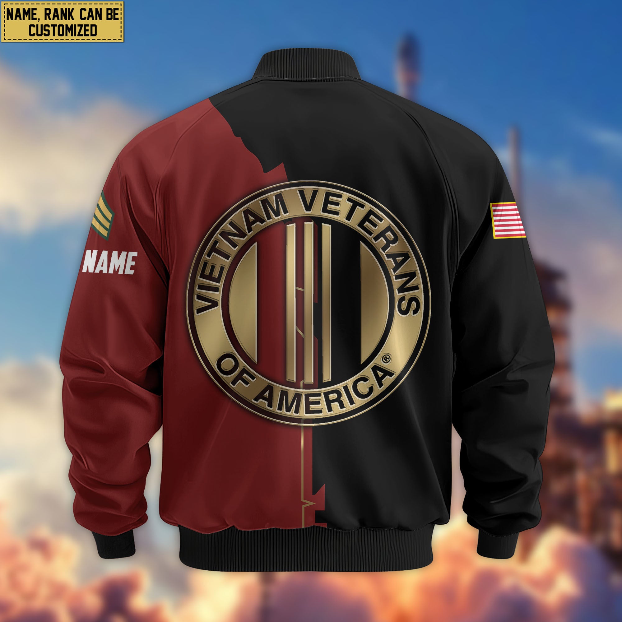 Premium Custom Vietnam Veteran Bomber Jacket VPVC805806, Gifts For Vietnam Veteran, Gifts On Father's Day, Veterans Day.