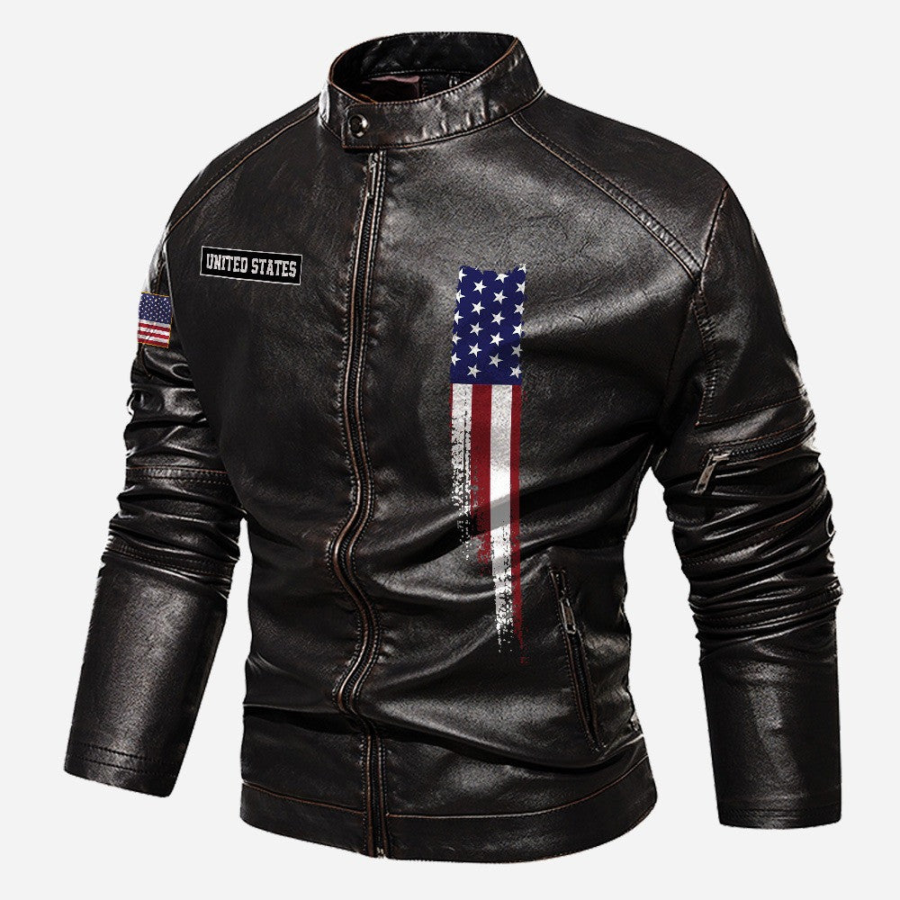 Premium Custom US Army Veteran Leather Jacket VPVC702294, Gifts For Army Veteran, Gifts On Father's Day, Veterans Day.