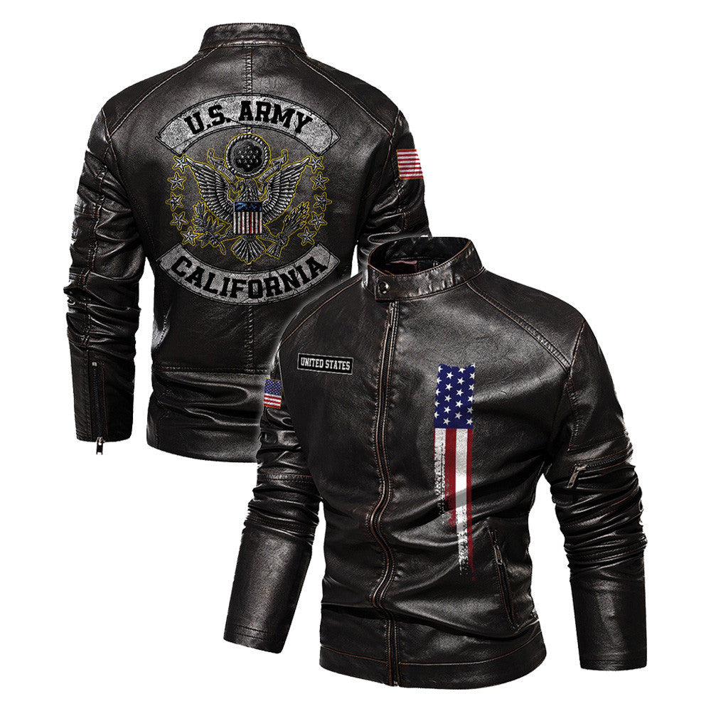 Premium Custom US Army Veteran Leather Jacket VPVC702294, Gifts For Army Veteran, Gifts On Father's Day, Veterans Day.