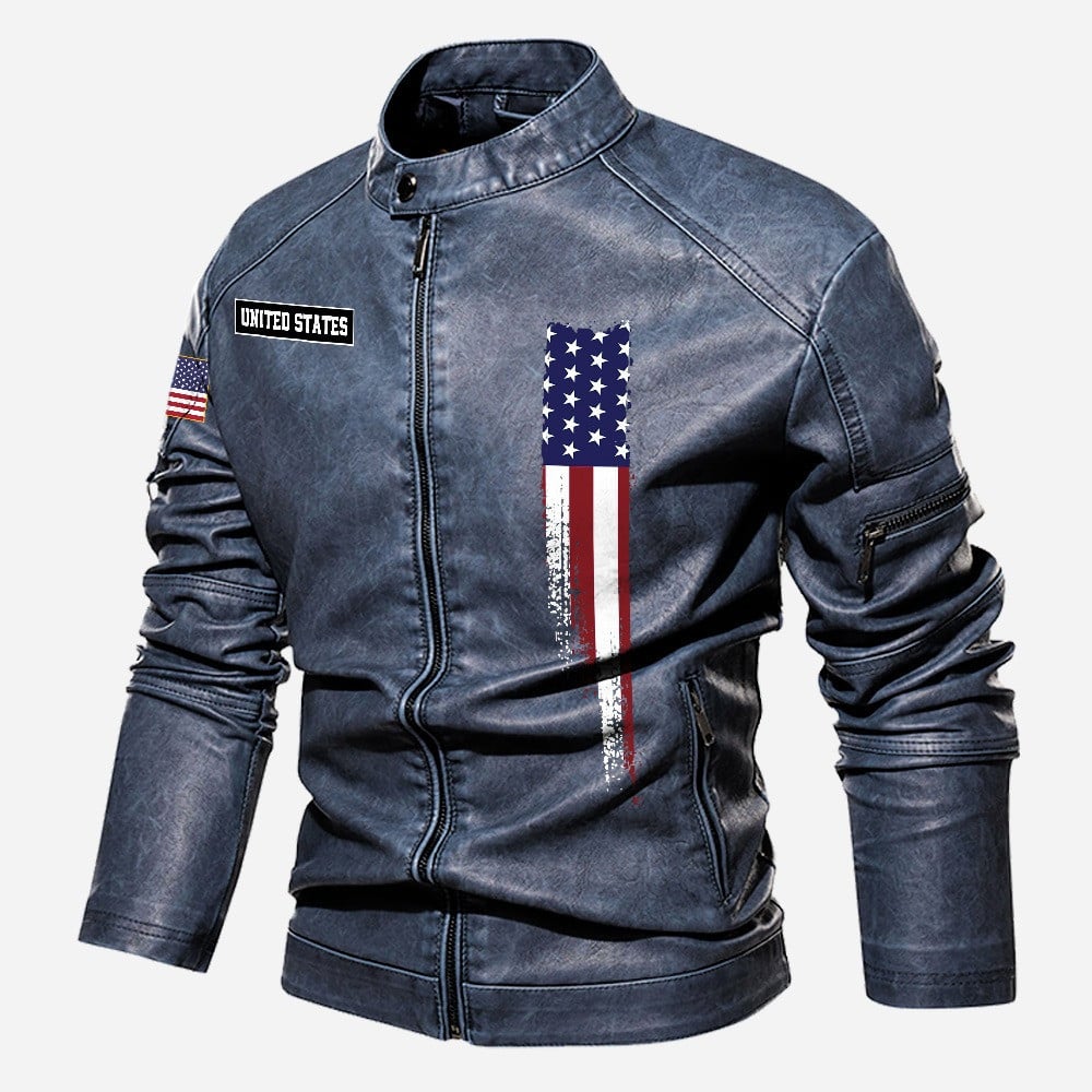 Premium Custom US Army Veteran Leather Jacket VPVC702296, Gifts For Army Veteran, Gifts On Father's Day, Veterans Day.